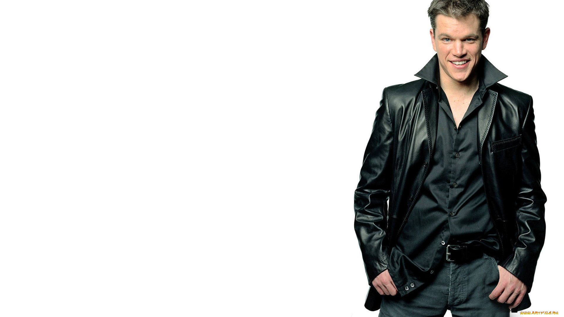 мужчины, matt, damon, улыбка