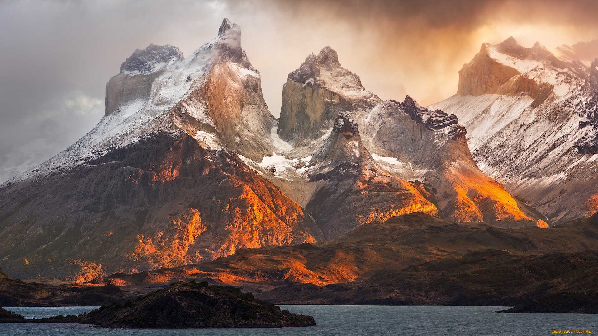 природа, горы, горные, пики