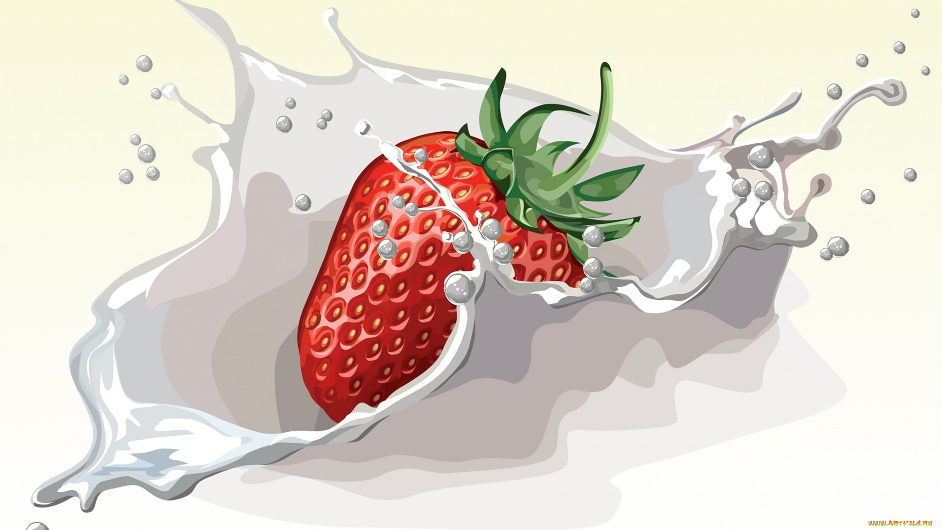 векторная, графика, еда, , food, клубника, ягода