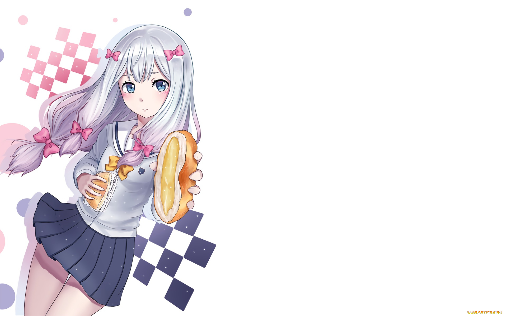 аниме, eromanga-sensei, девушка, взгляд, фон