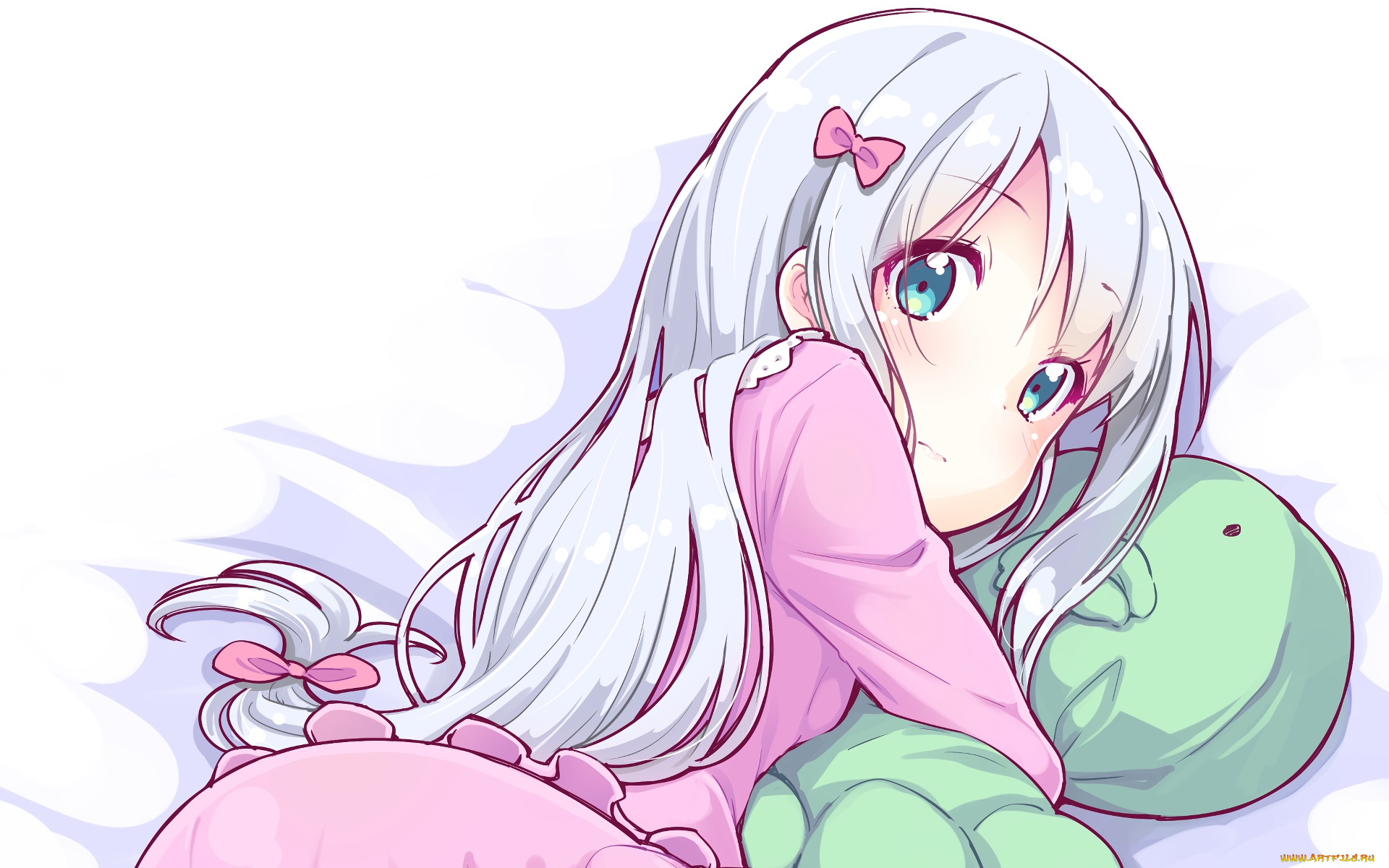 аниме, eromanga-sensei, фон, взгляд, девушка