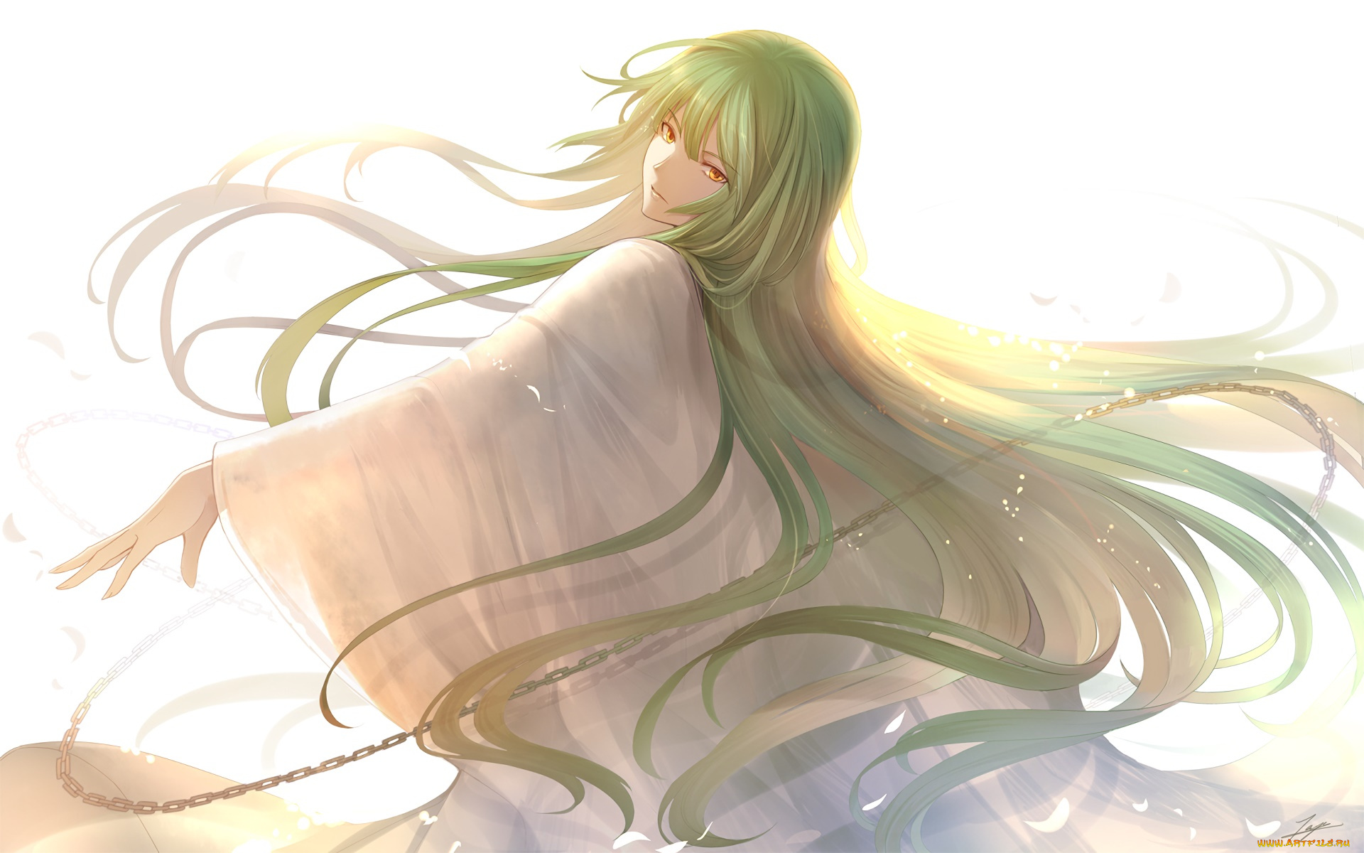 аниме, fate, stay, night, девушка, взгляд, фон