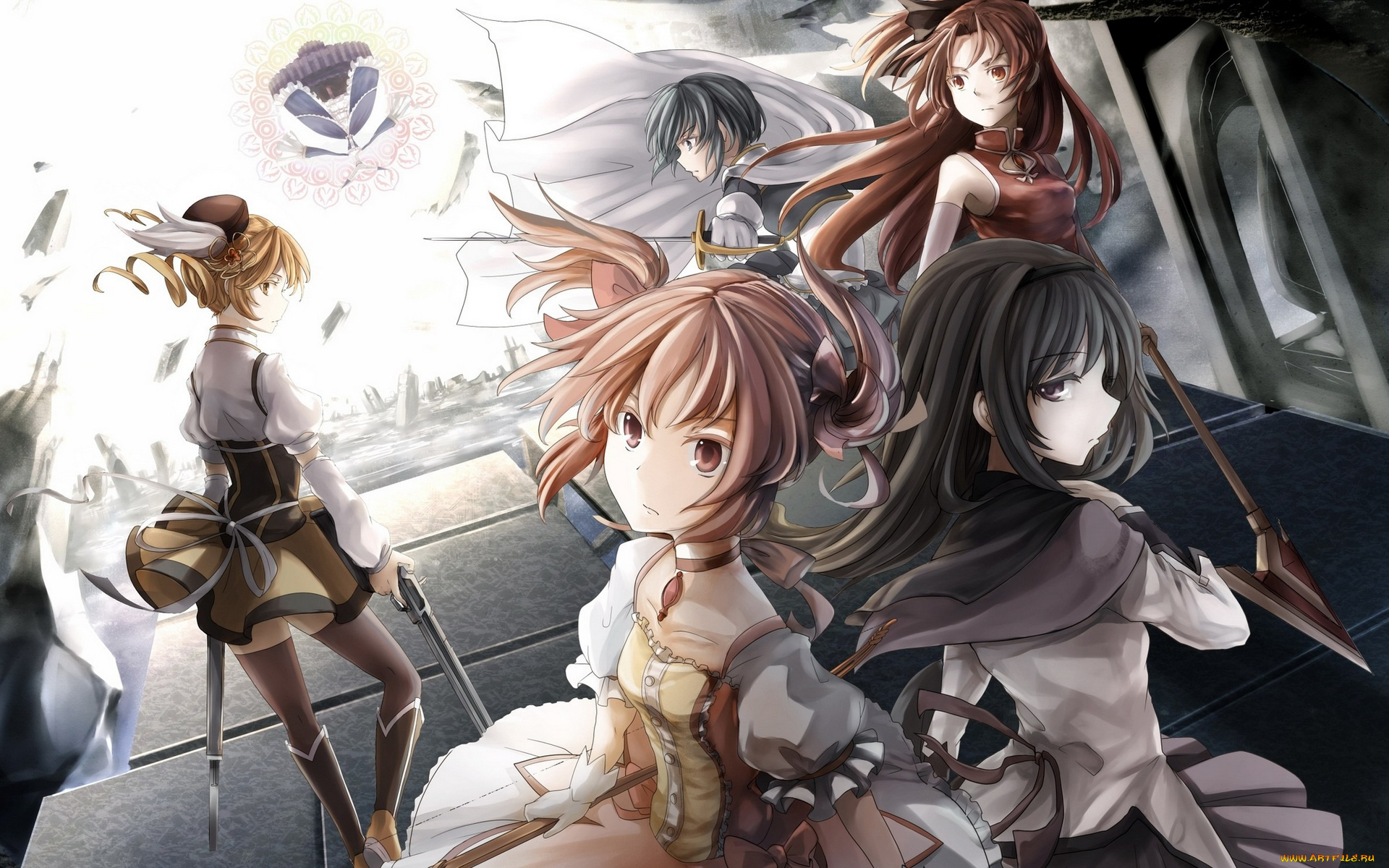 аниме, unknown, , другое, девочки, ветер, волшебницы