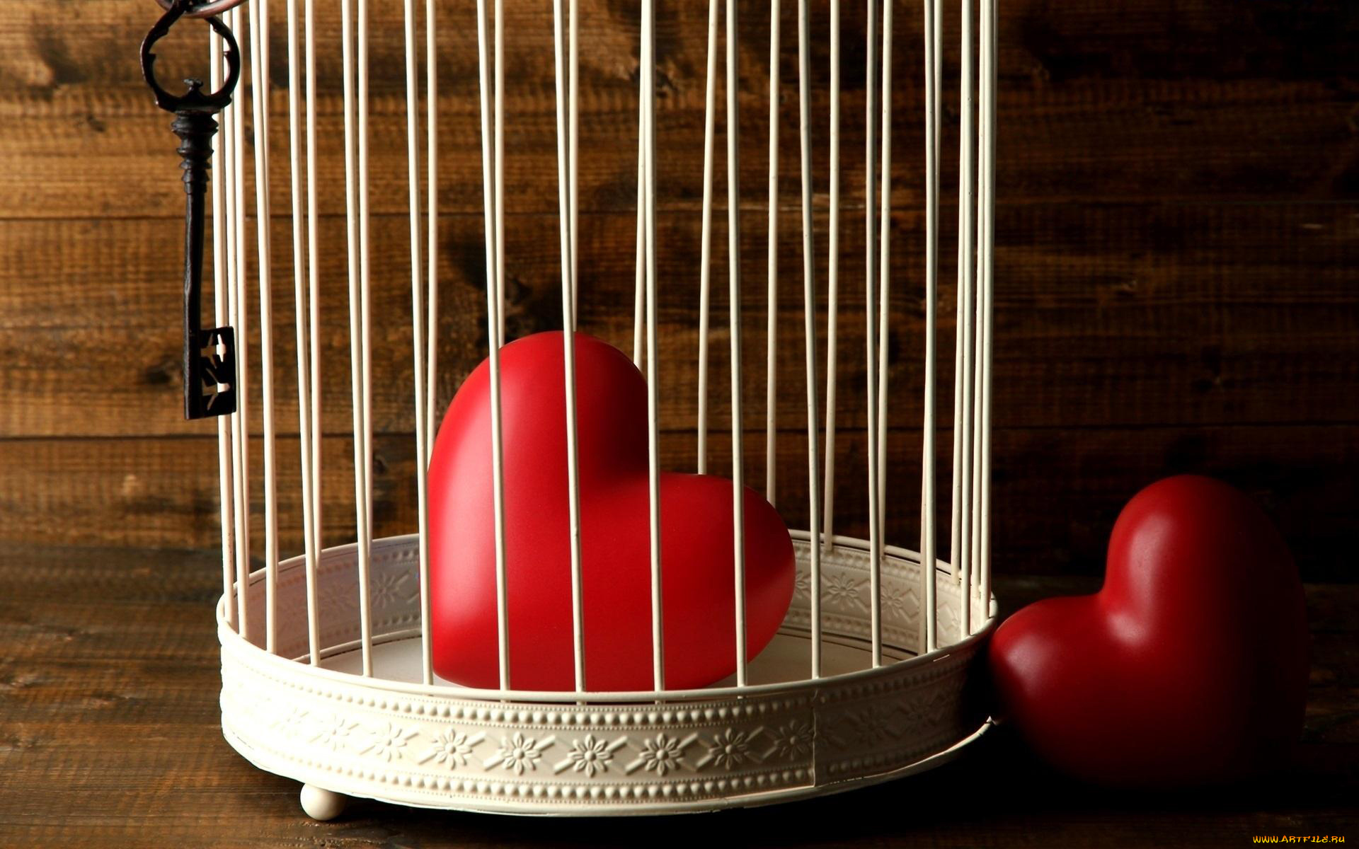 праздничные, день, святого, валентина, , сердечки, , любовь, клетка, сердечки, ключ