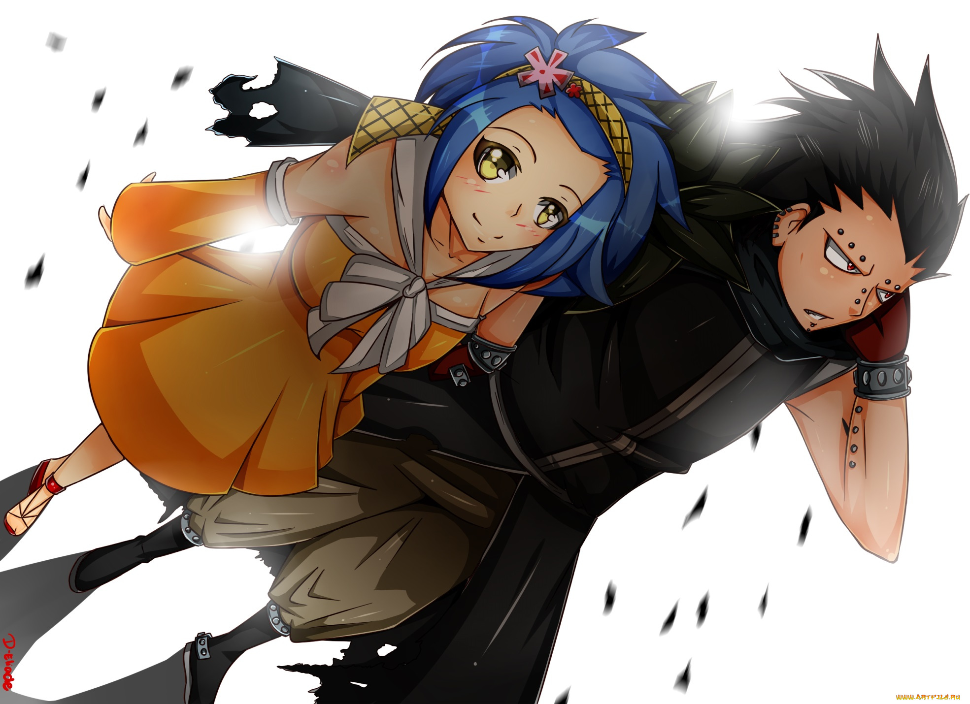 аниме, fairy, tail, леви, гаджил