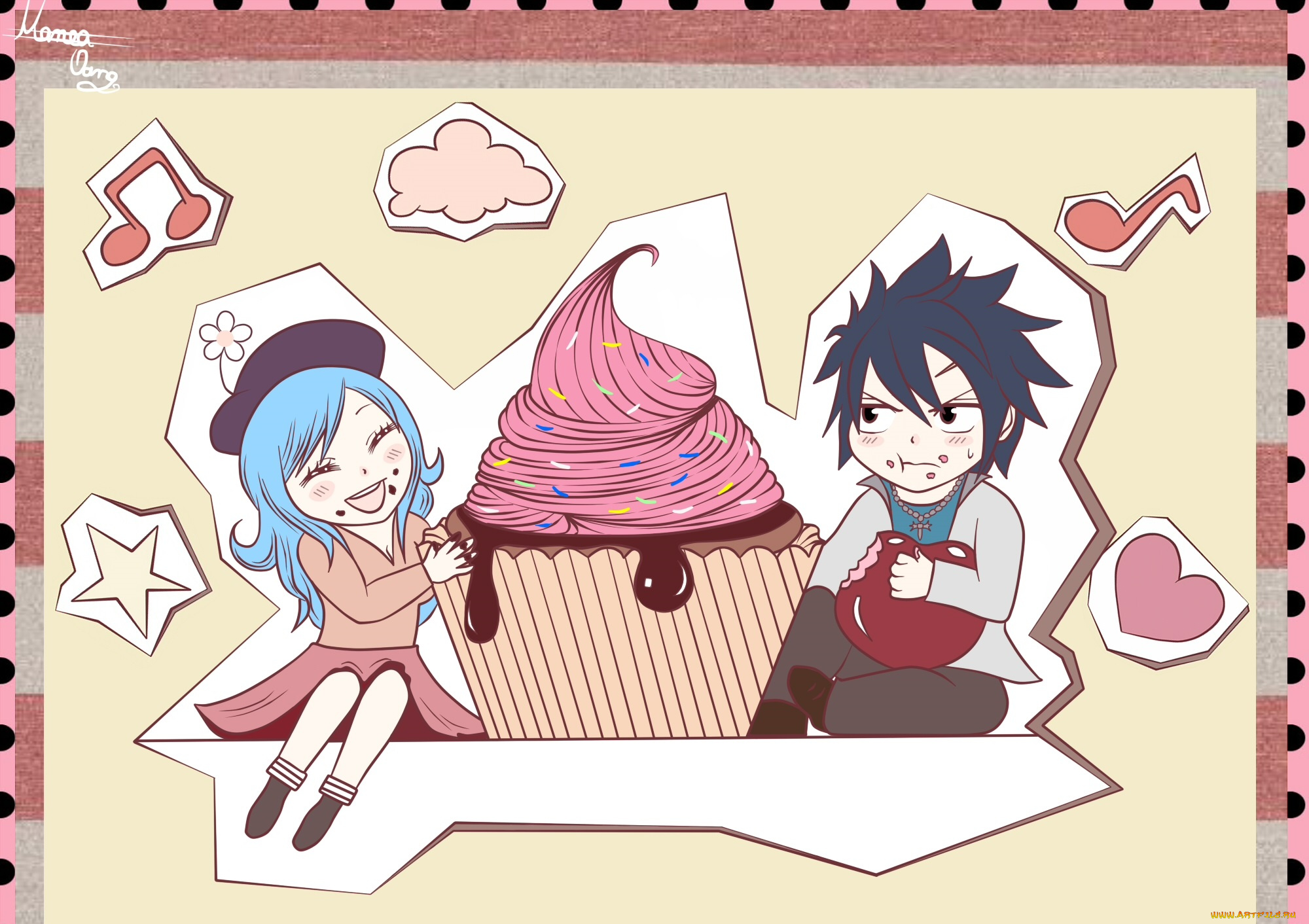 аниме, fairy, tail, грей, джувия