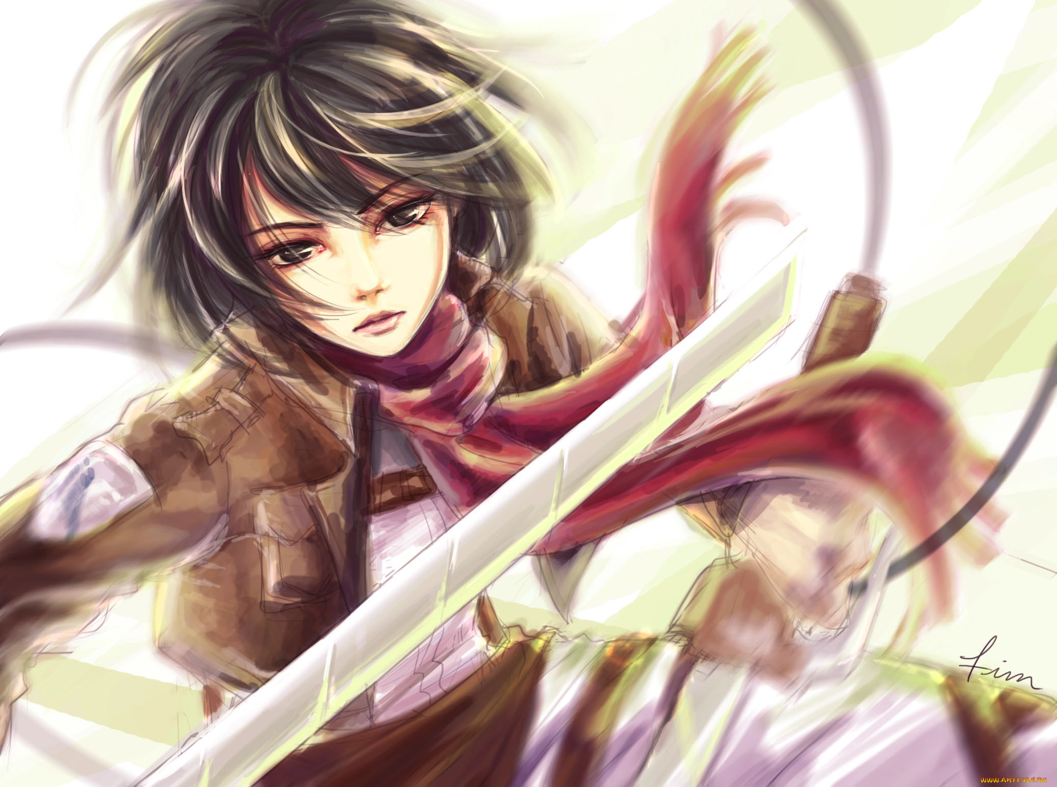 аниме, shingeki, no, kyojin, атака, титанов