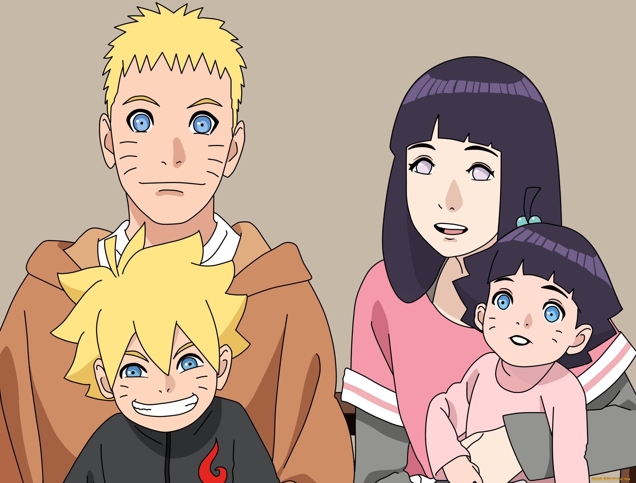 аниме, naruto, семья