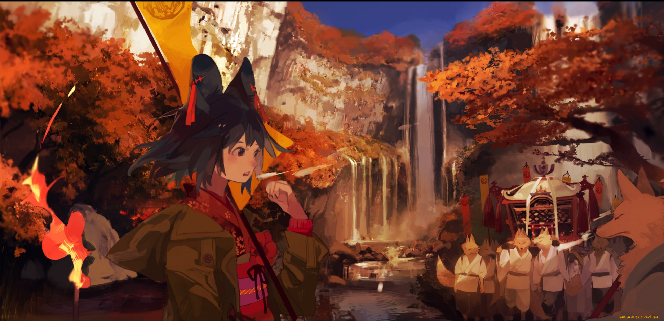 аниме, животные, , существа, kukka