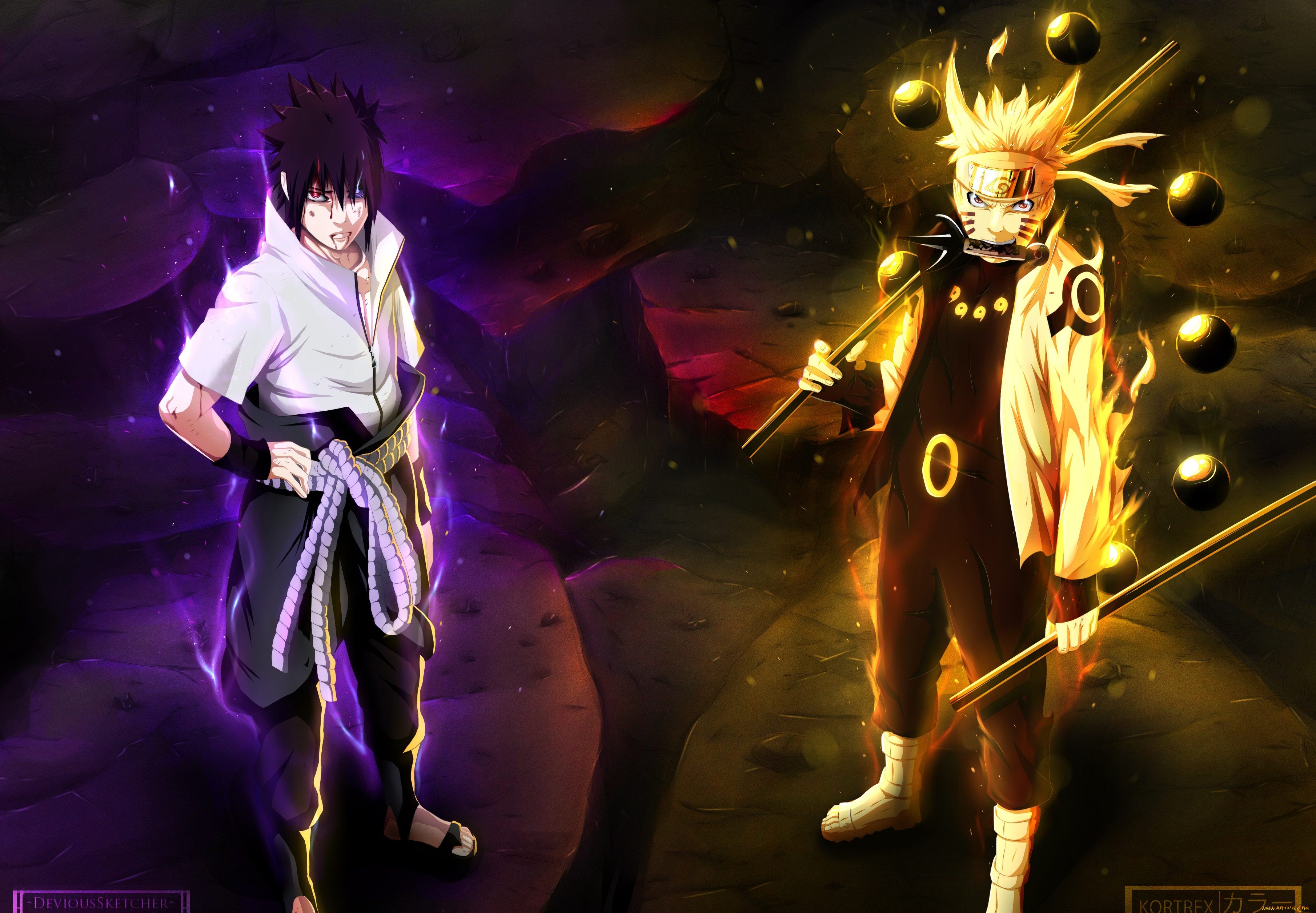 аниме, naruto, саске, наруто