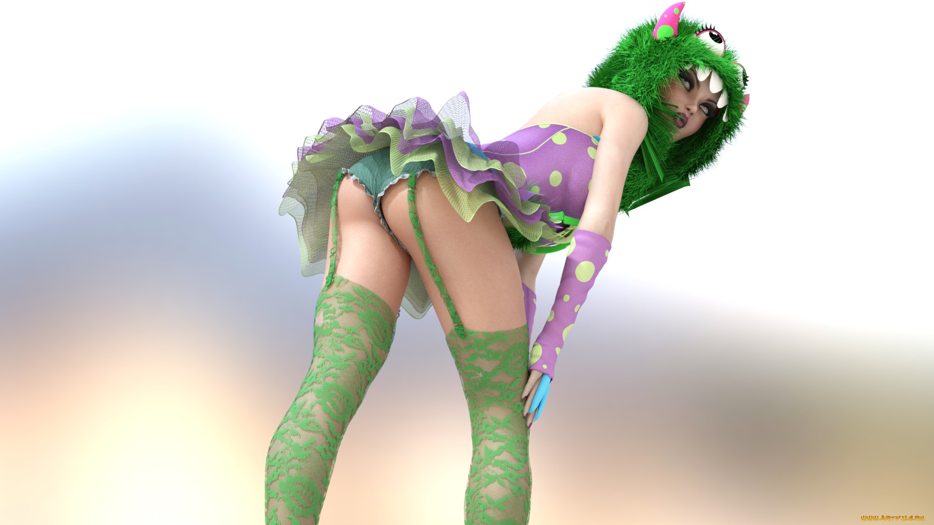 3д, графика, фантазия, , fantasy, девушка, взгляд, фон