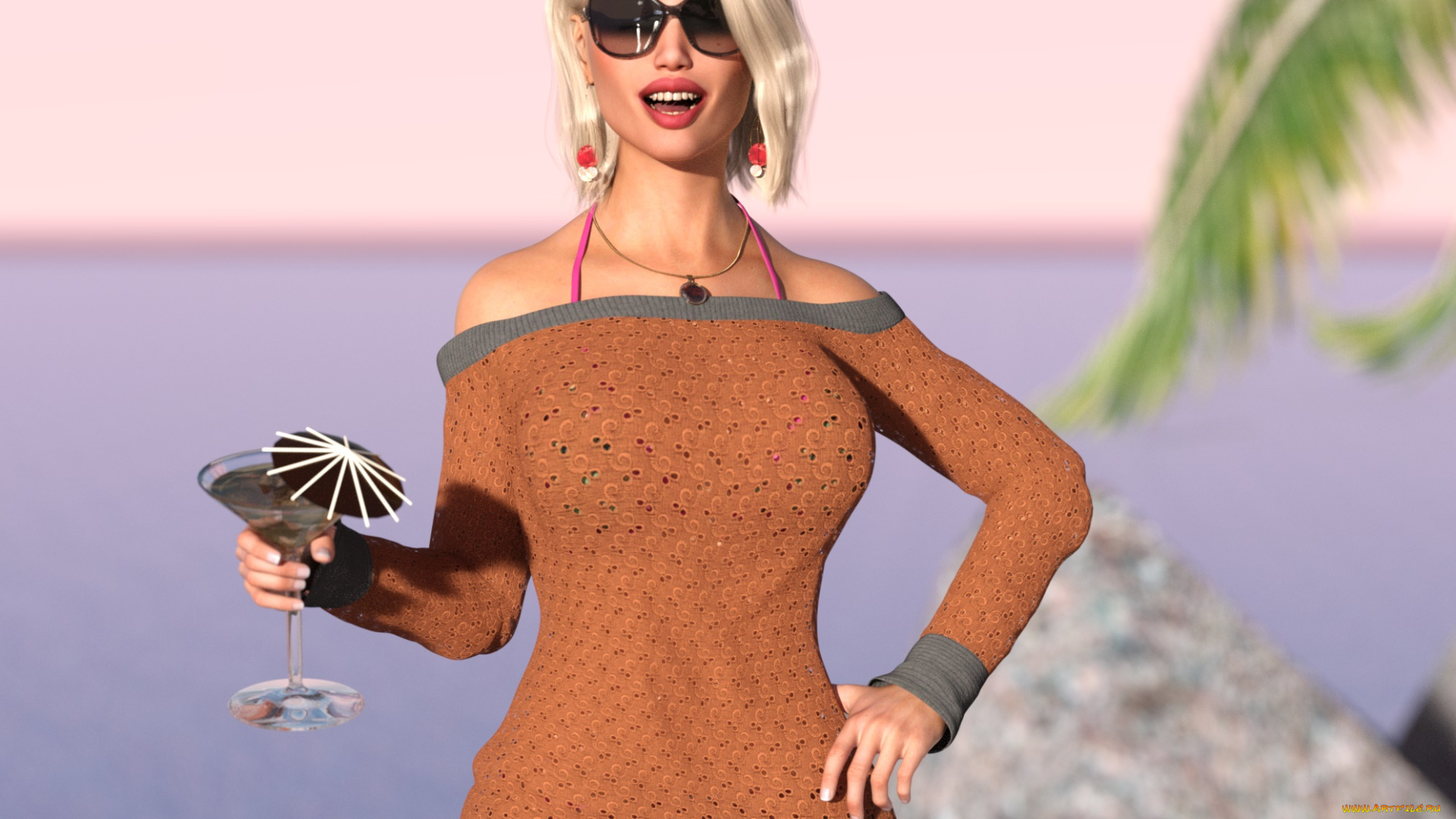 3д, графика, люди, , people, девушка, взгляд, фон