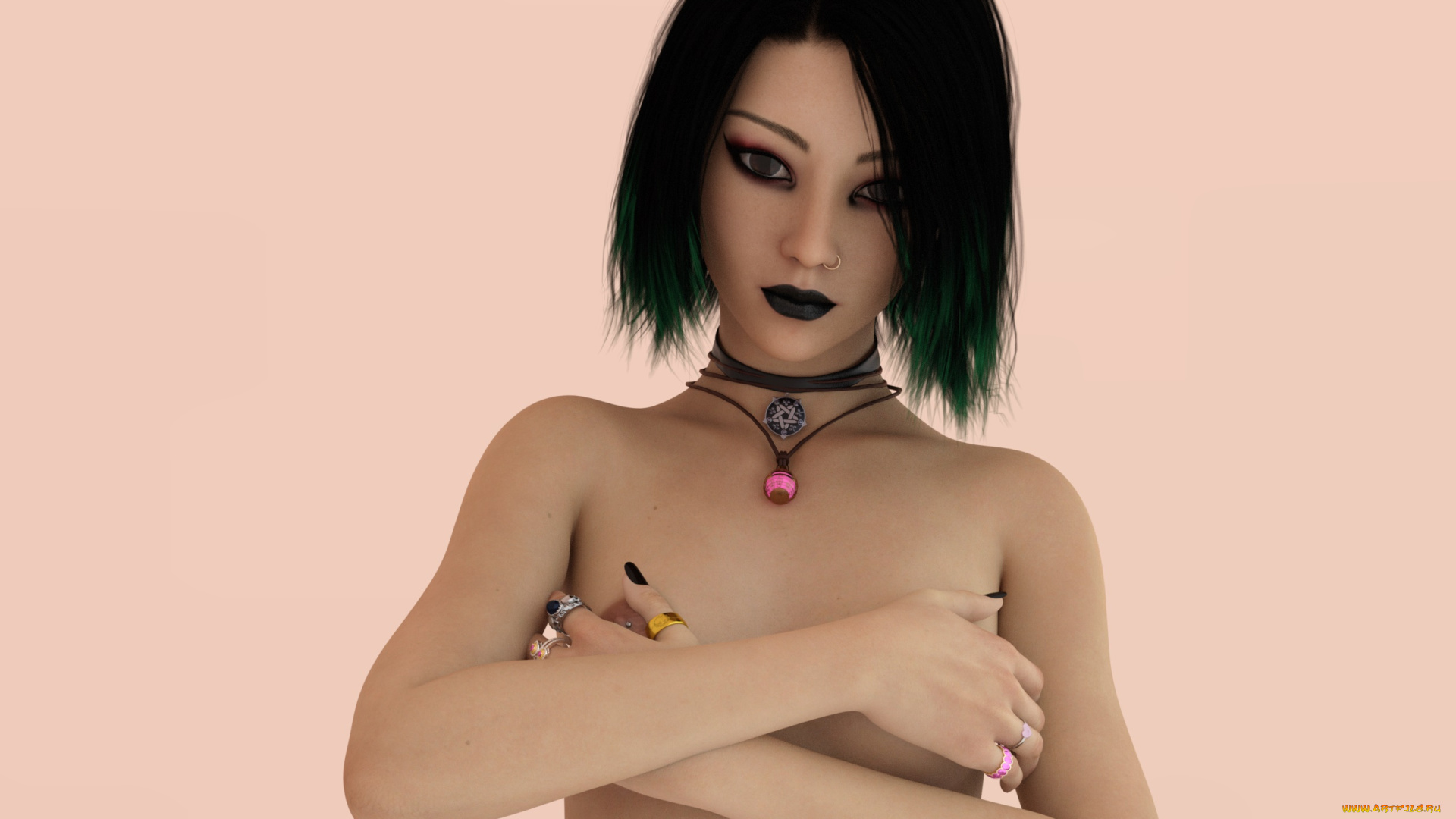 3д, графика, люди, , people, девушка, взгляд, фон