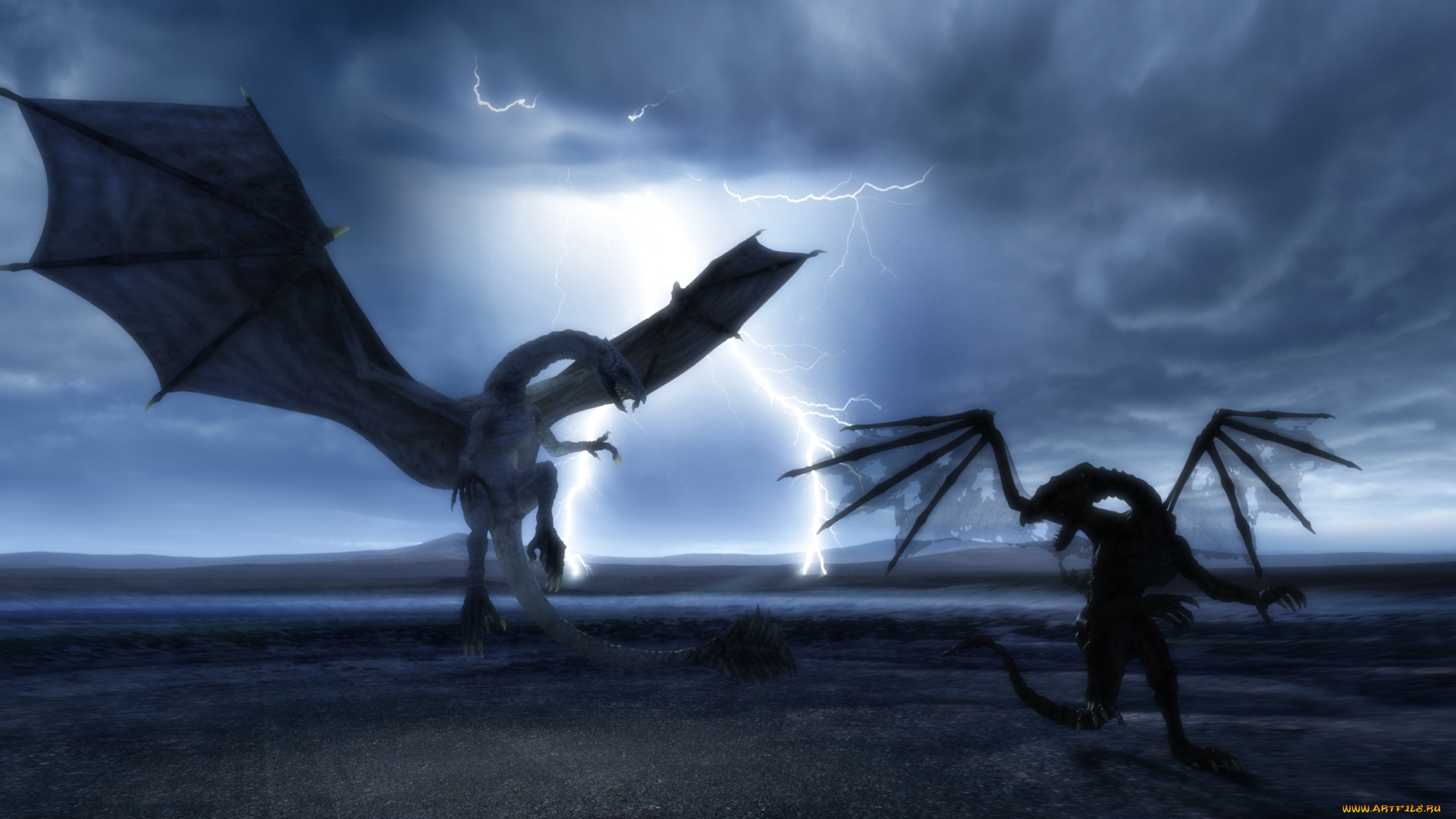 3д, графика, существа, , creatures, драконы