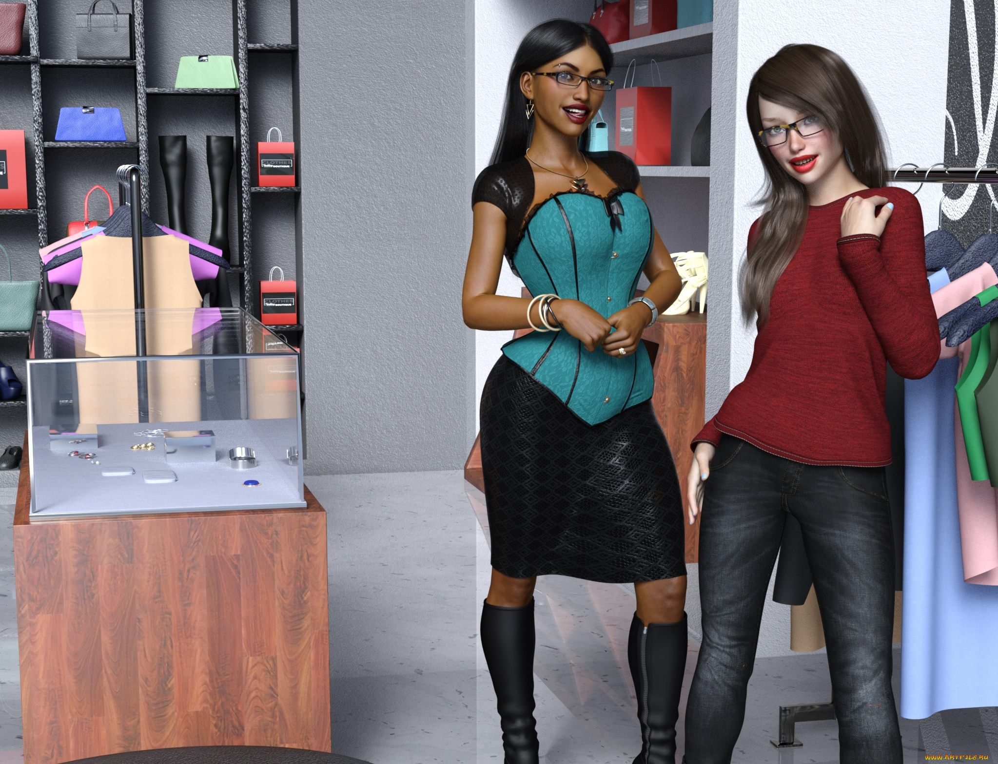 3д, графика, люди, , people, девушки, взгляд, фон