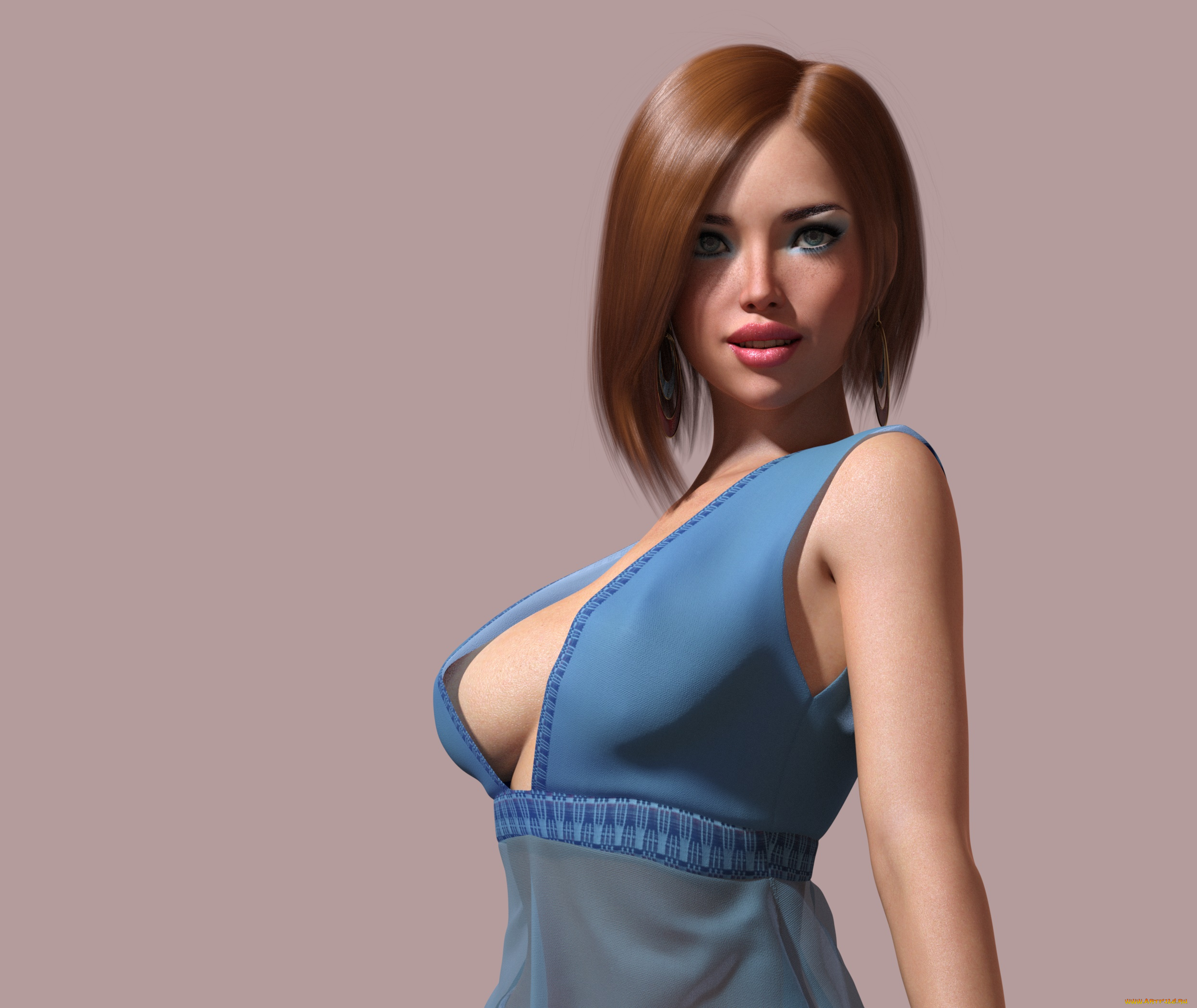 3д, графика, люди, , people, девушка, взгляд, фон