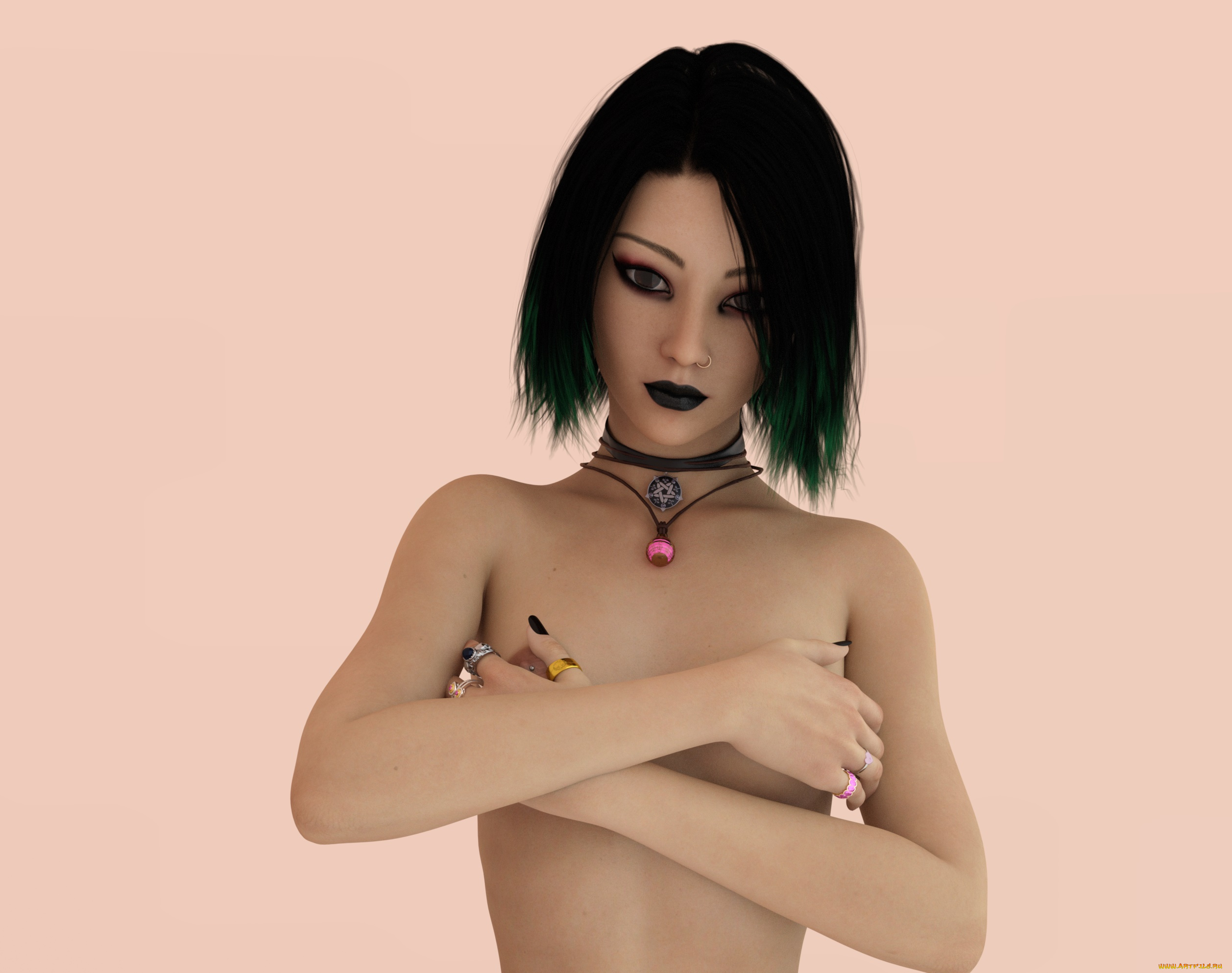 3д, графика, люди, , people, девушка, взгляд, фон