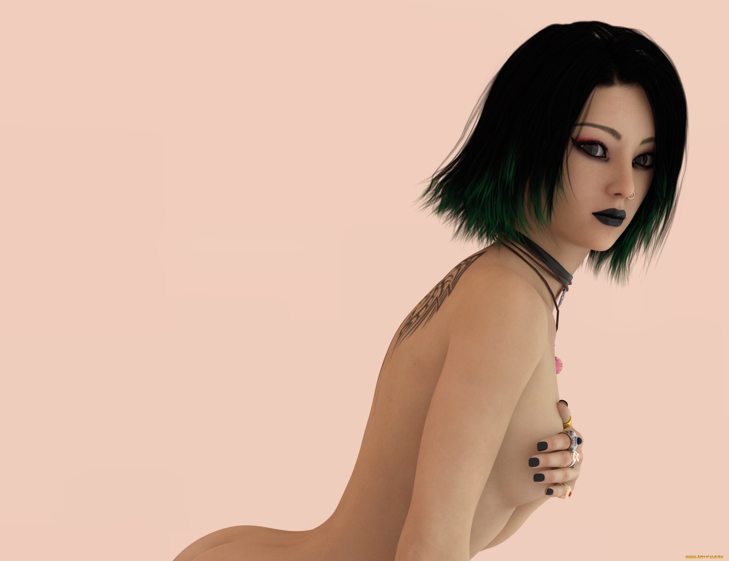 3д, графика, люди, , people, девушка, взгляд, фон