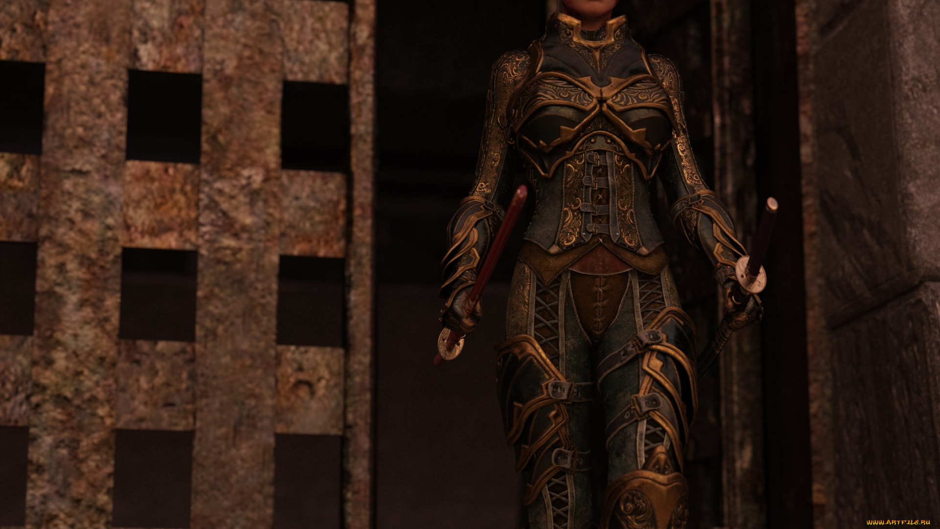 3д, графика, фантазия, , fantasy, фон, девушка, взгляд