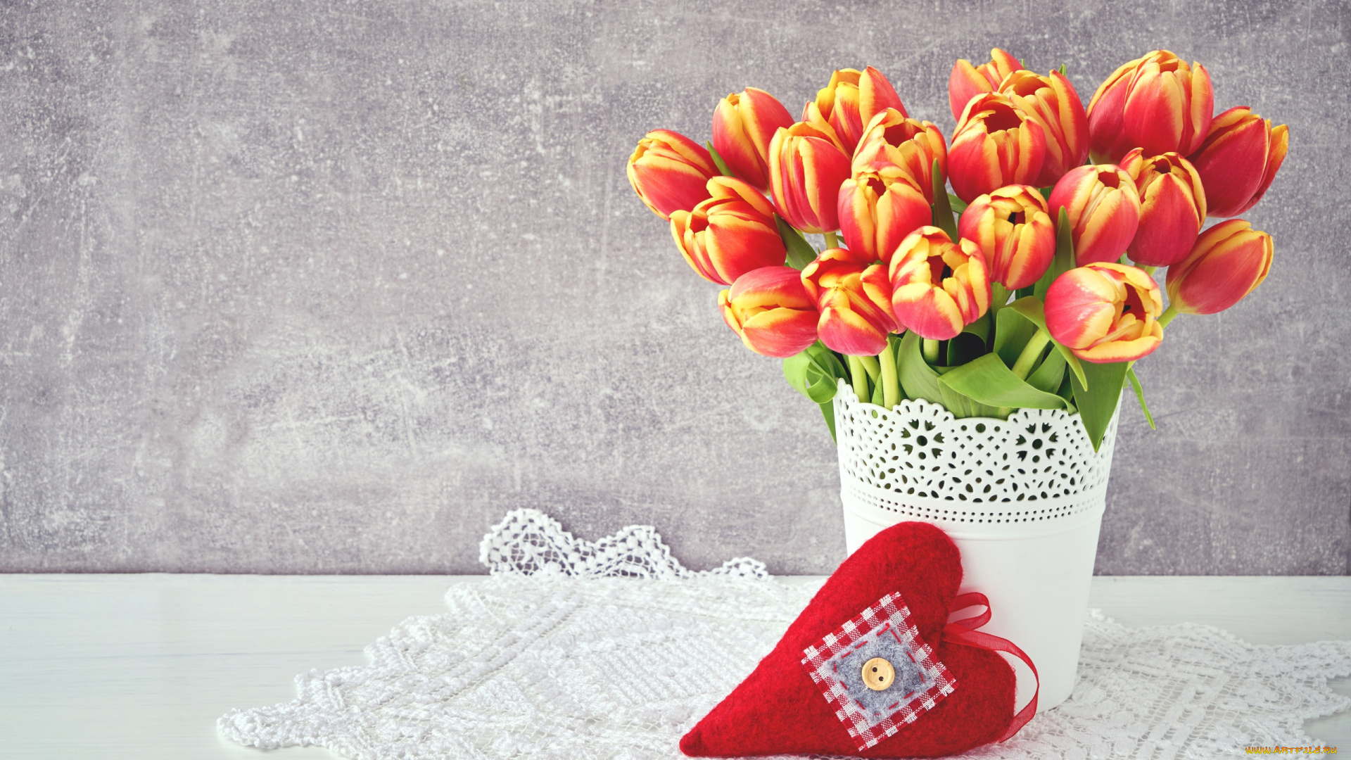 праздничные, день, святого, валентина, , сердечки, , любовь, сердечко, цветы, фон