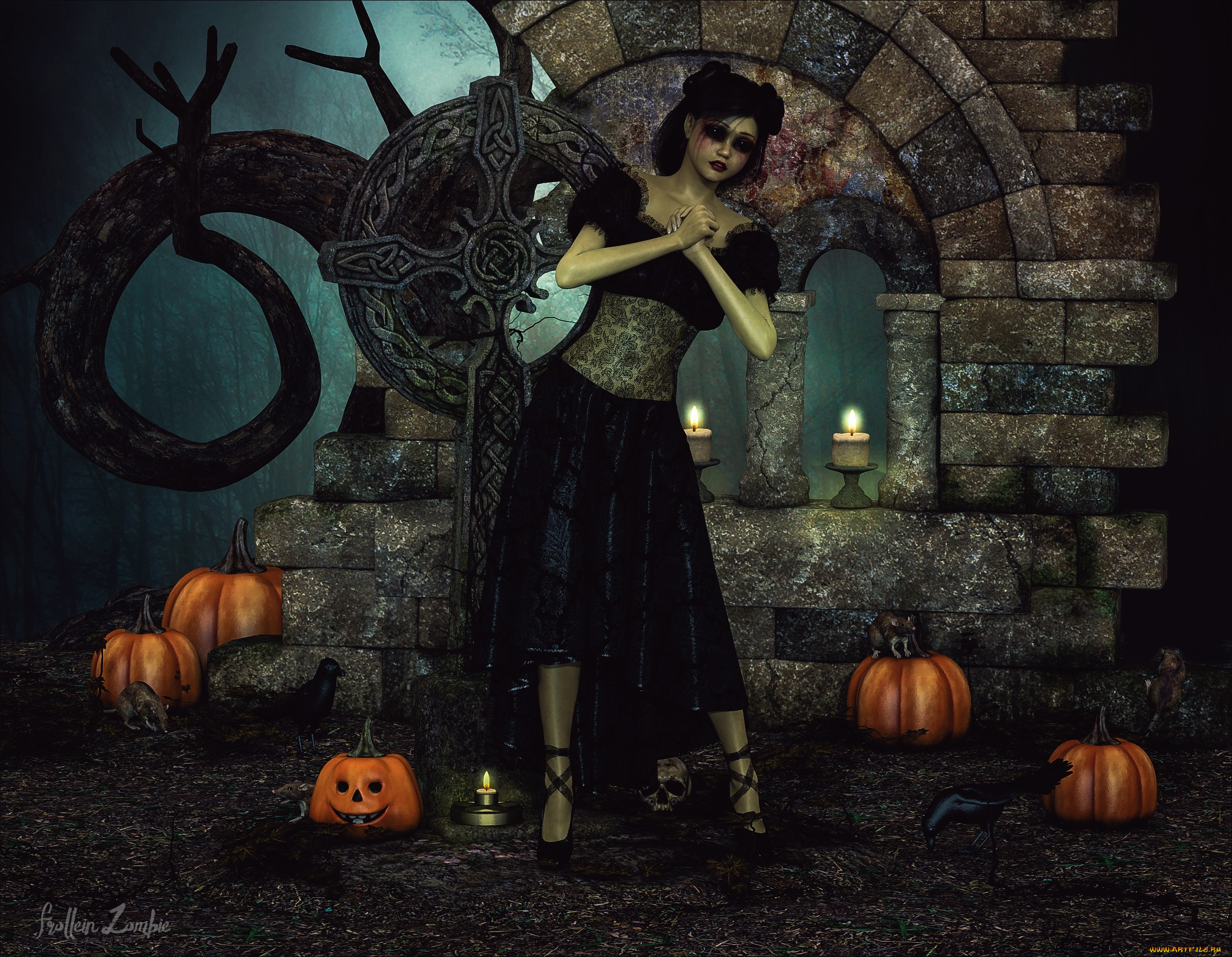 3д, графика, праздники, , holidays, фон, взгляд, девушка