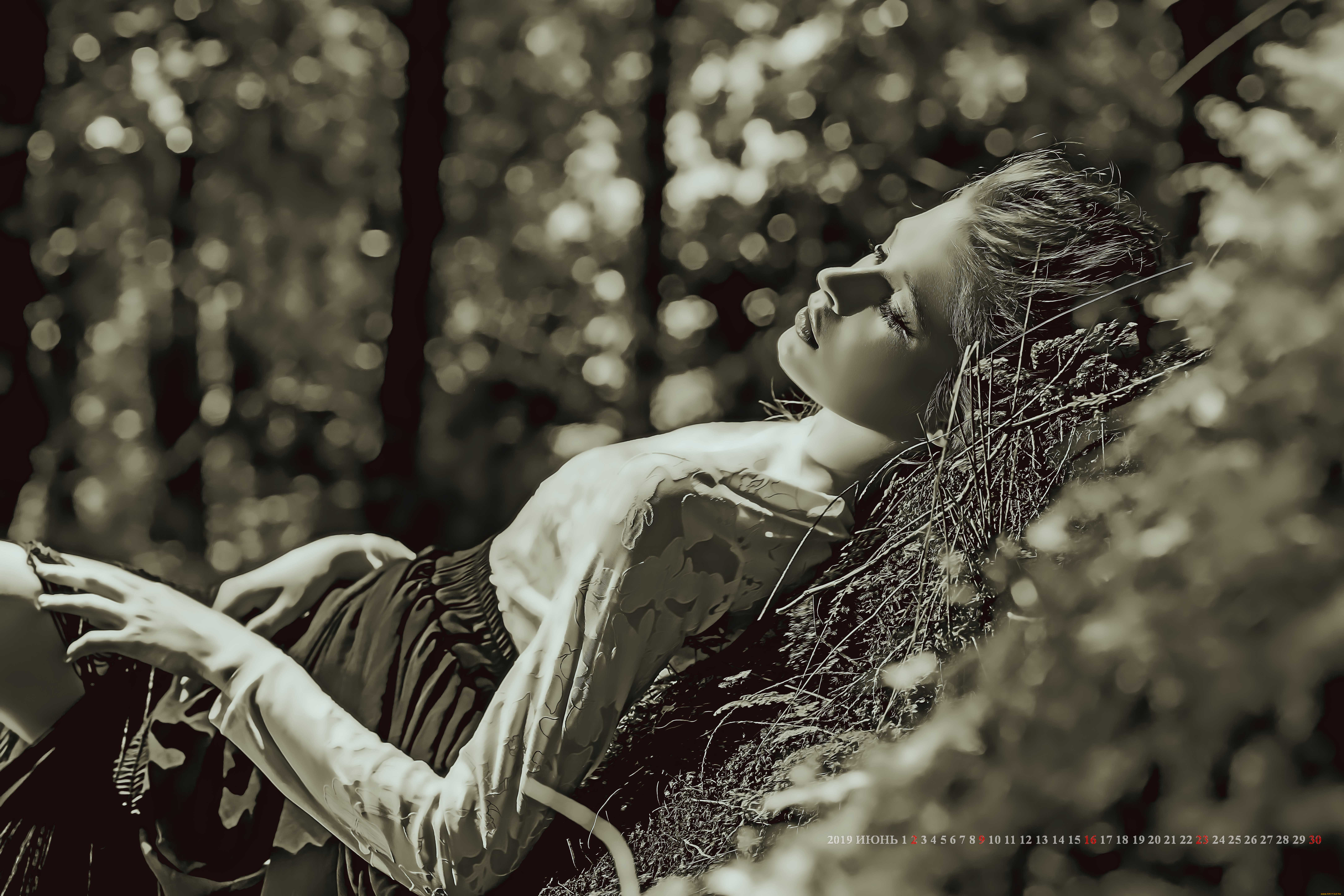 календари, компьютерный, дизайн, отдых, природа, девушка