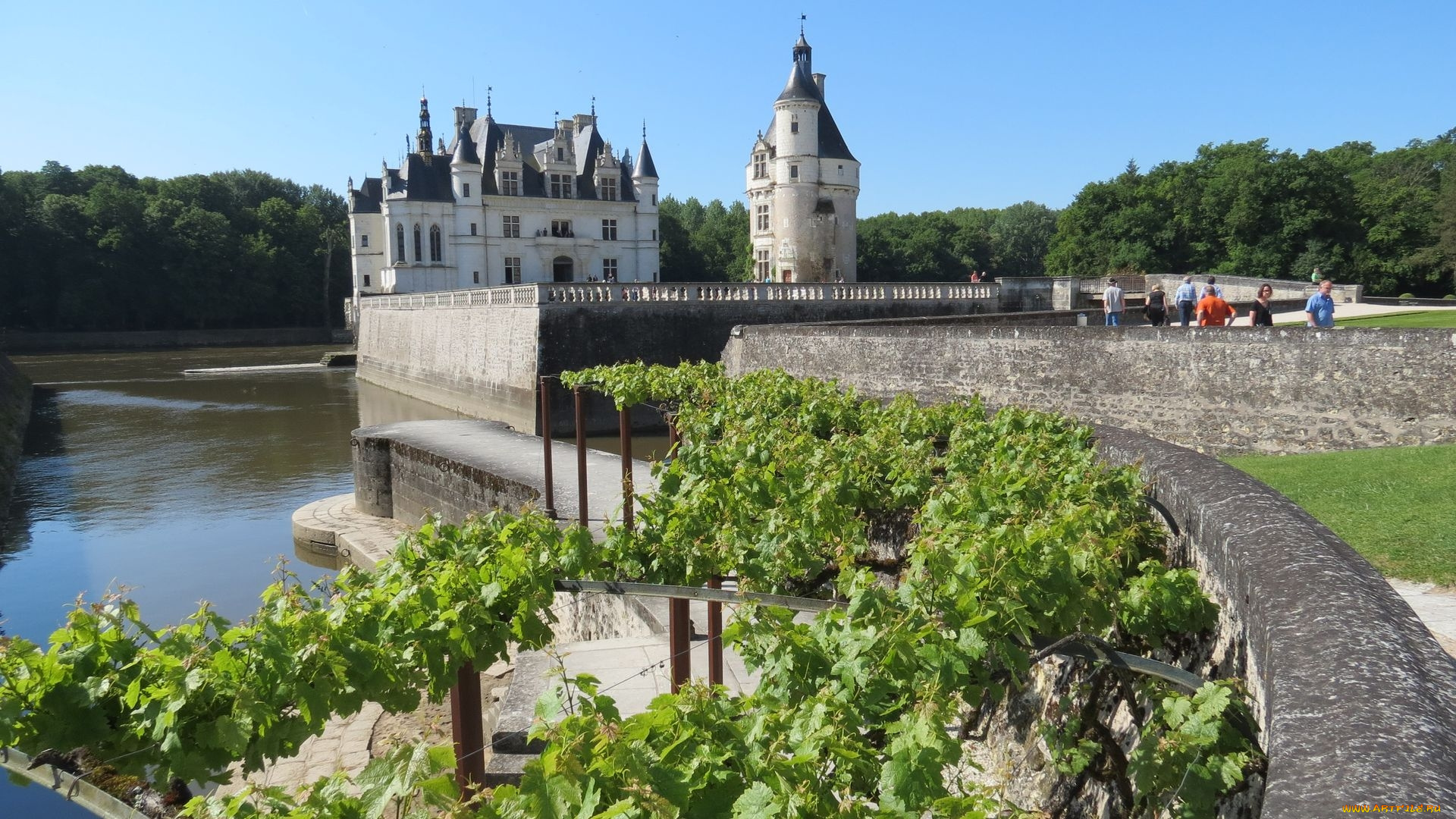 chateau, de, chenonceau, города, замки, франции, chateau, de, chenonceau