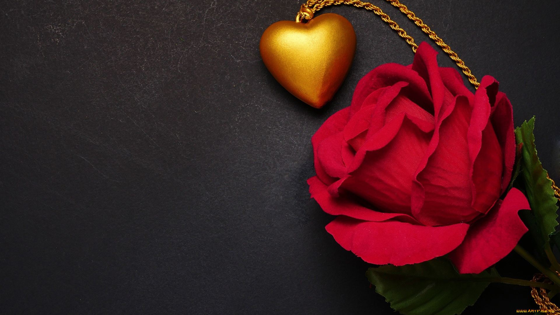 праздничные, день, святого, валентина, , сердечки, , любовь, роза, цепочка, сердечко