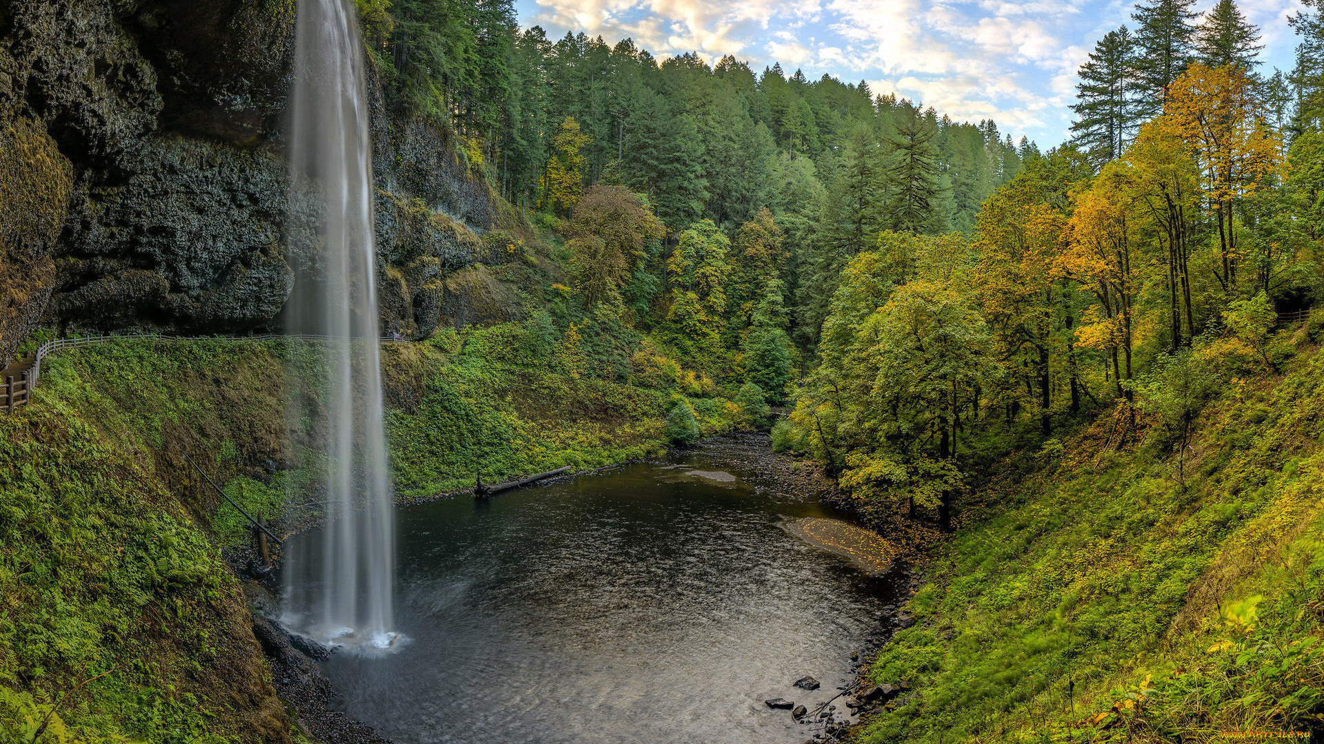 природа, водопады, поток, водопад, вода