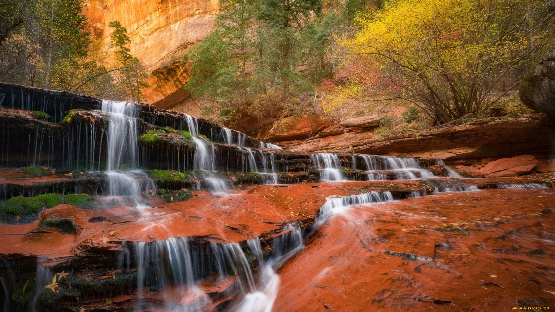 природа, водопады, поток, водопад, вода