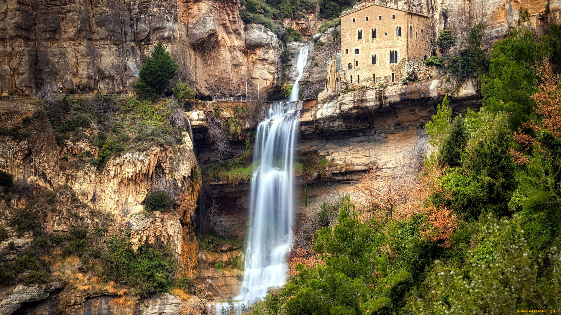 sant, miquel, del, fai, monastery, spain, города, -, католические, соборы, , костелы, , аббатства, sant, miquel, del, fai, monastery