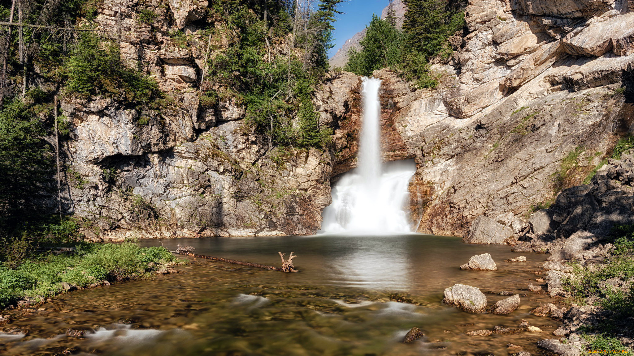 природа, водопады, поток, водопад, вода