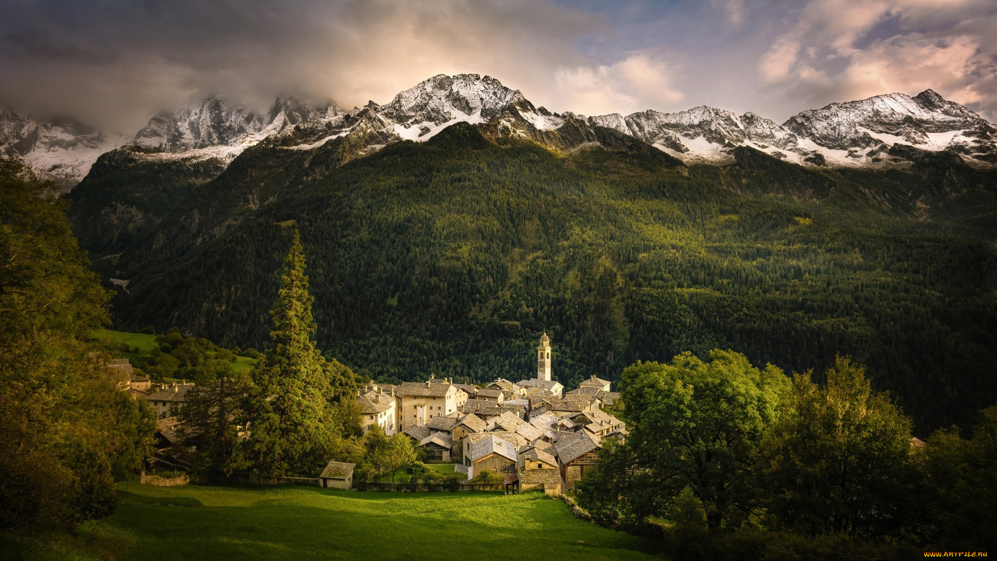 soglio, switzerland, города, -, панорамы