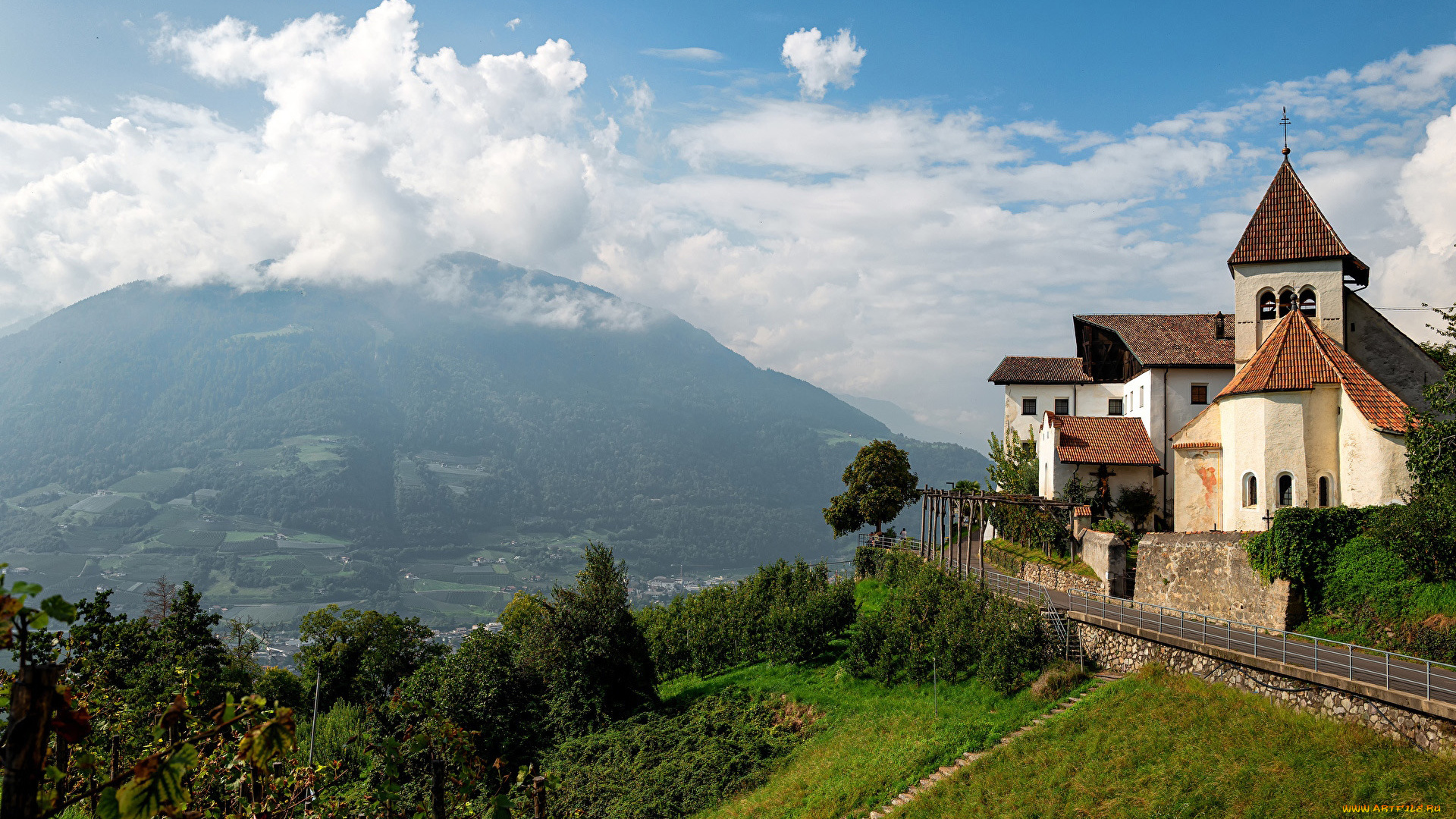 algund, italy, города, -, католические, соборы, , костелы, , аббатства