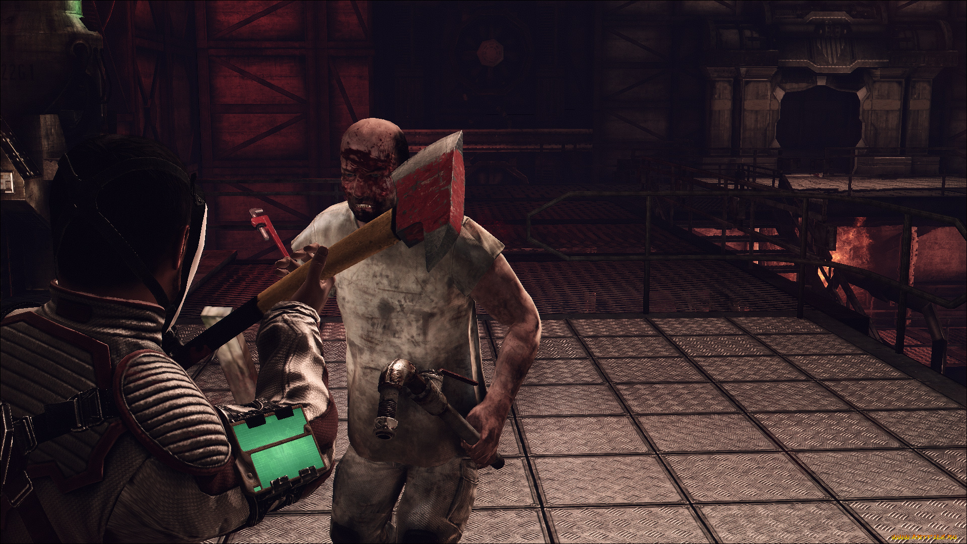 видео, игры, afterfall, , insanity, человек, оружие, монстр