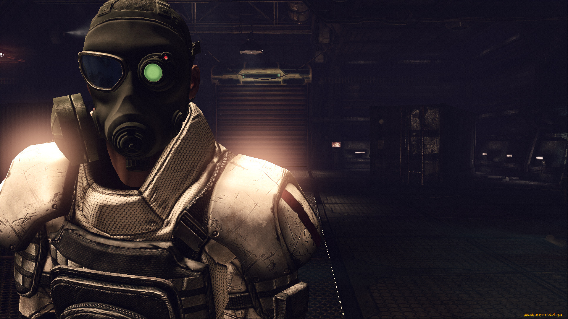 видео, игры, afterfall, , insanity, человек, броня, противогаз