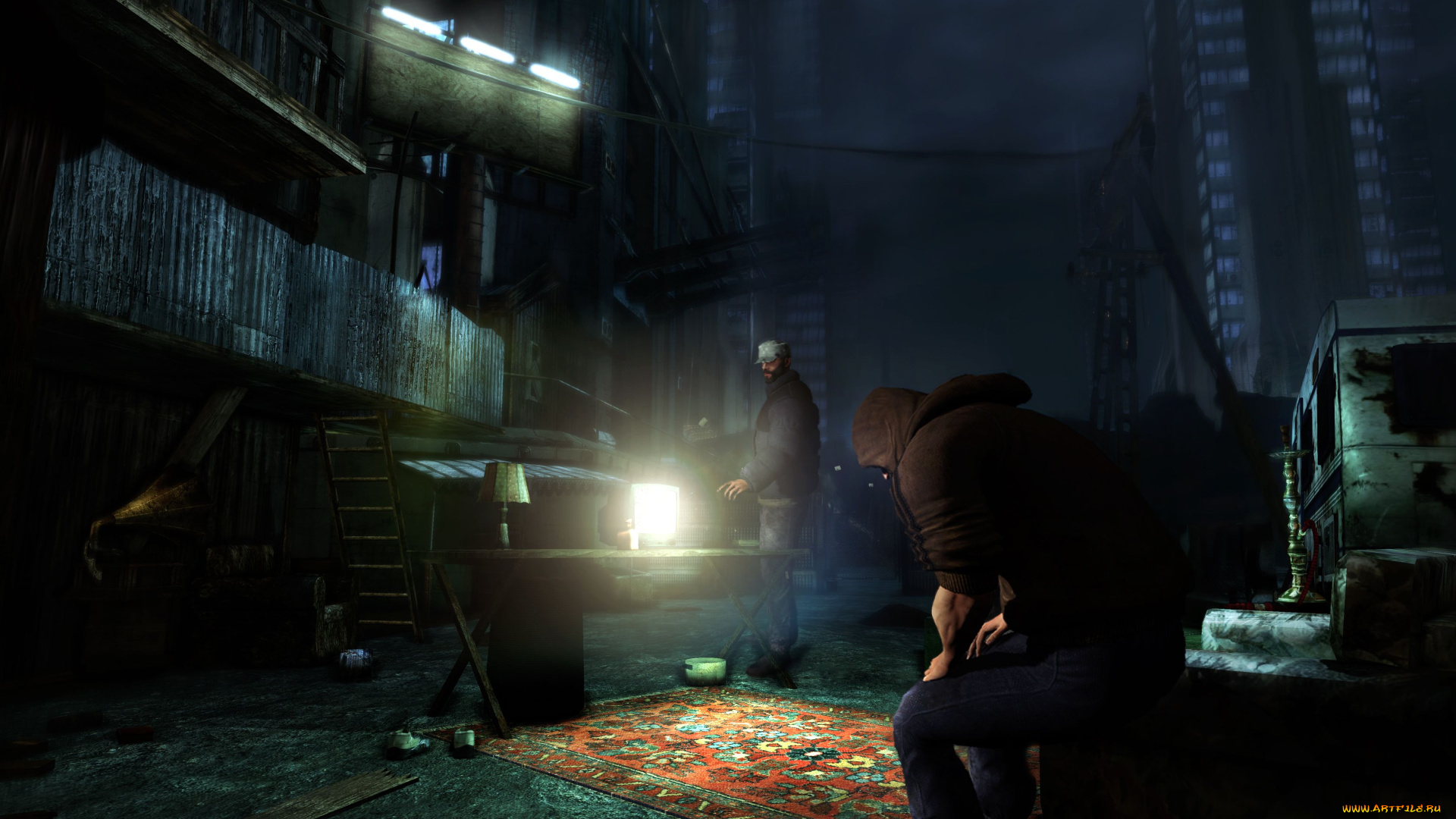 видео, игры, afterfall, , insanity, люди, двор, ковер, дома