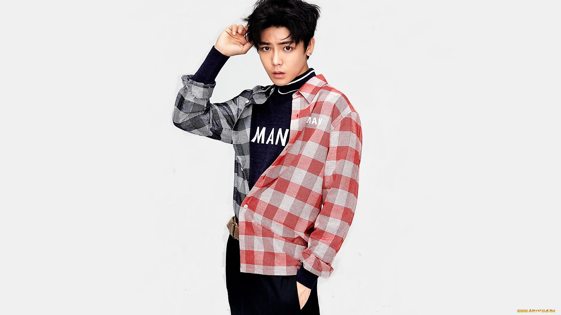 мужчины, hou, ming, hao, актер, рубашка