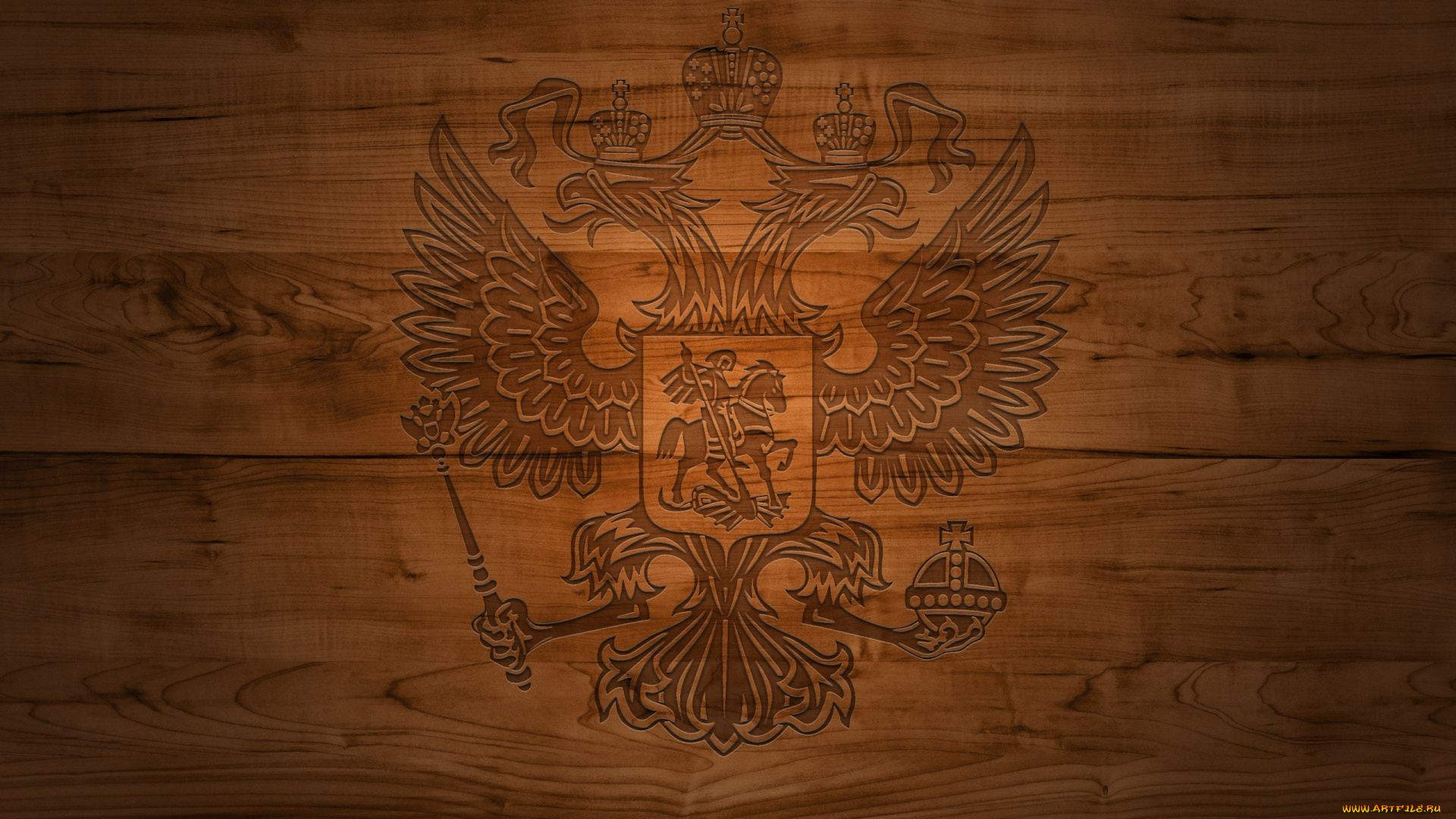 разное, символы, ссср, , россии, герб, россии, на, деревянном, фоне, три, короны, двух, главый, орёл, георгий, победоносец, скипитр, держава