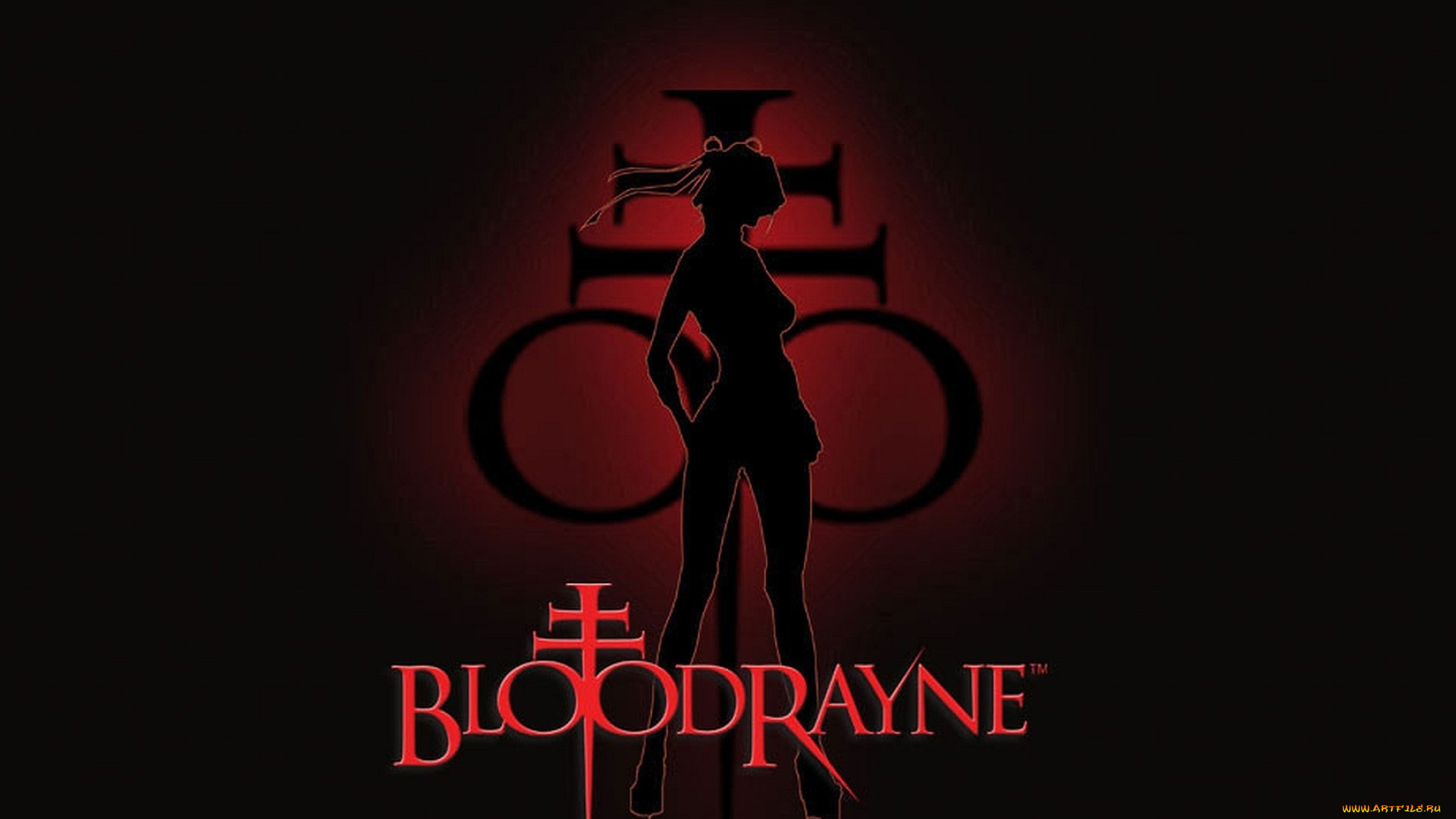 видео, игры, bloodrayne, знак, девушка