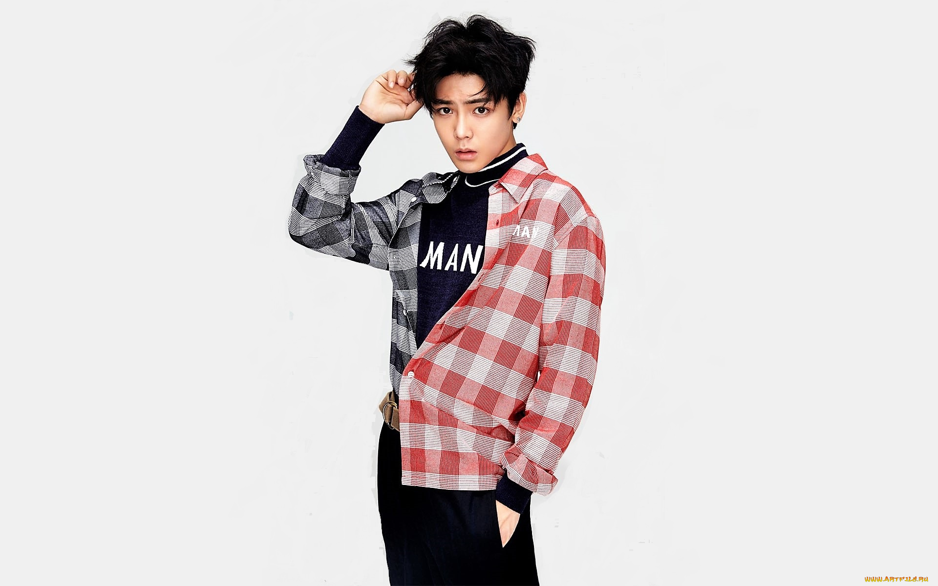 мужчины, hou, ming, hao, актер, рубашка