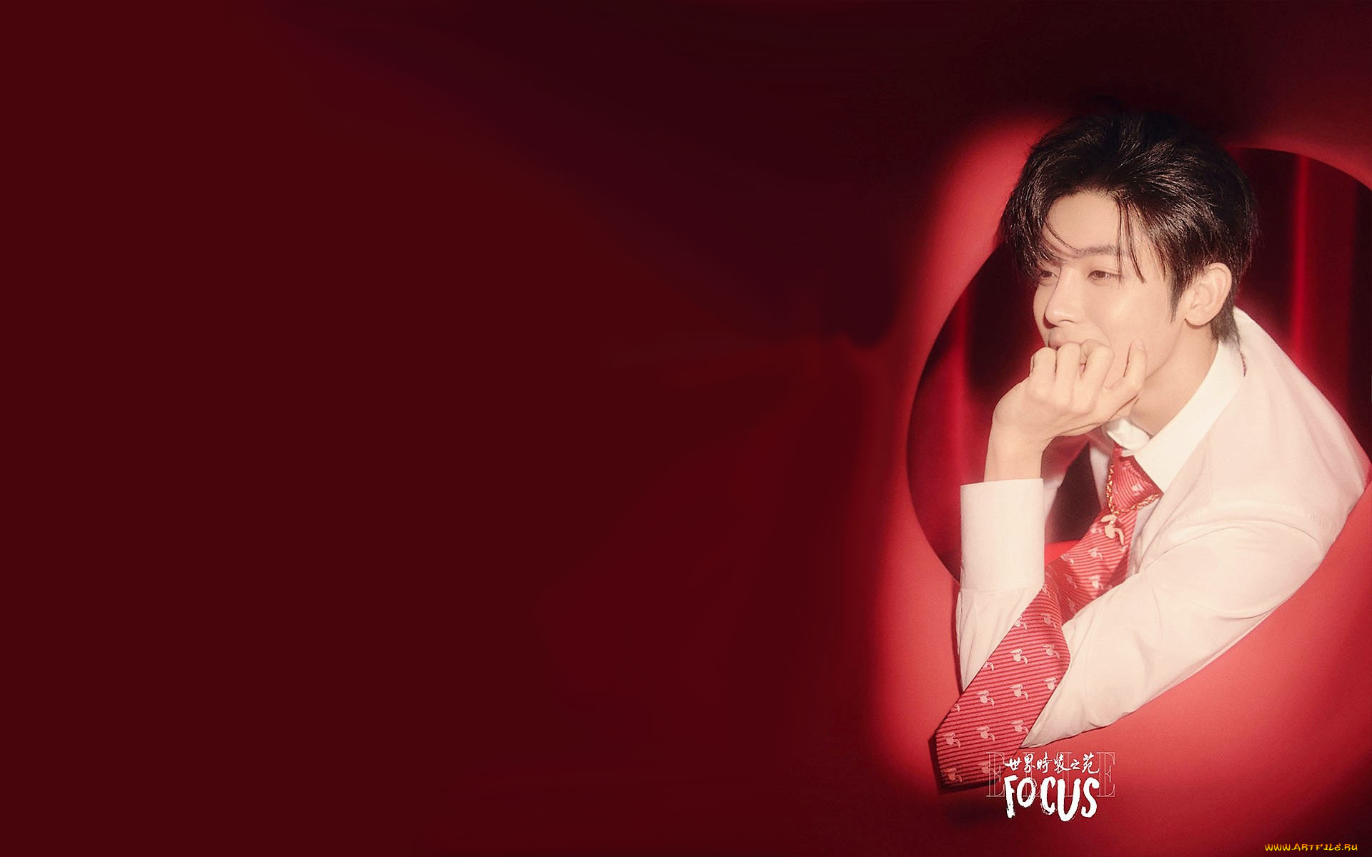 мужчины, hou, ming, hao, актер, рубашка, галстук