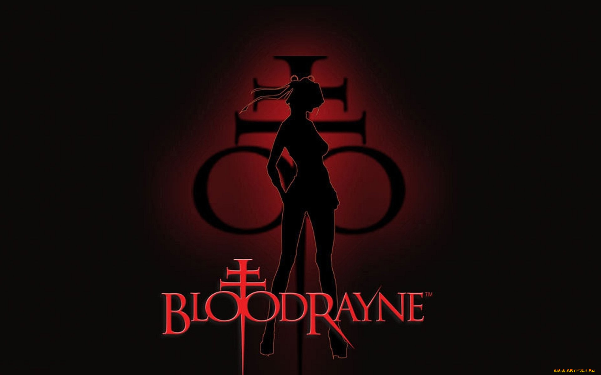 видео, игры, bloodrayne, знак, девушка