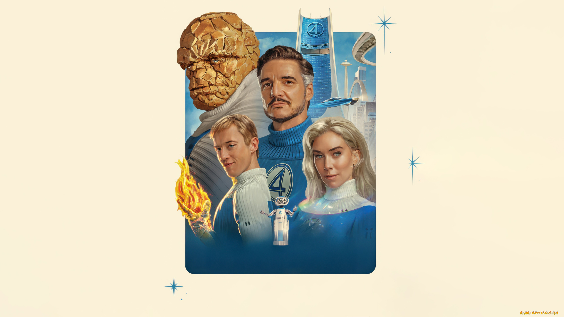 рисованное, кино, , мультфильмы, the, fantastic, four, first, steps