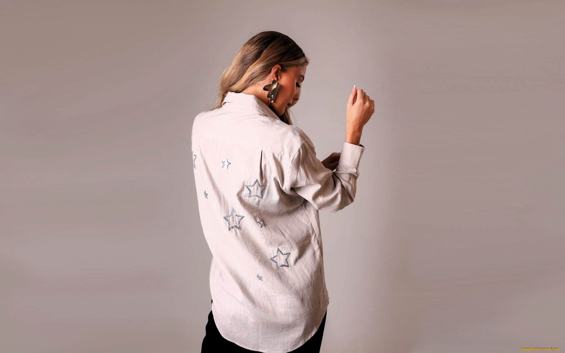 девушки, tara, goddard, русая, рубашка, брюки, звезды