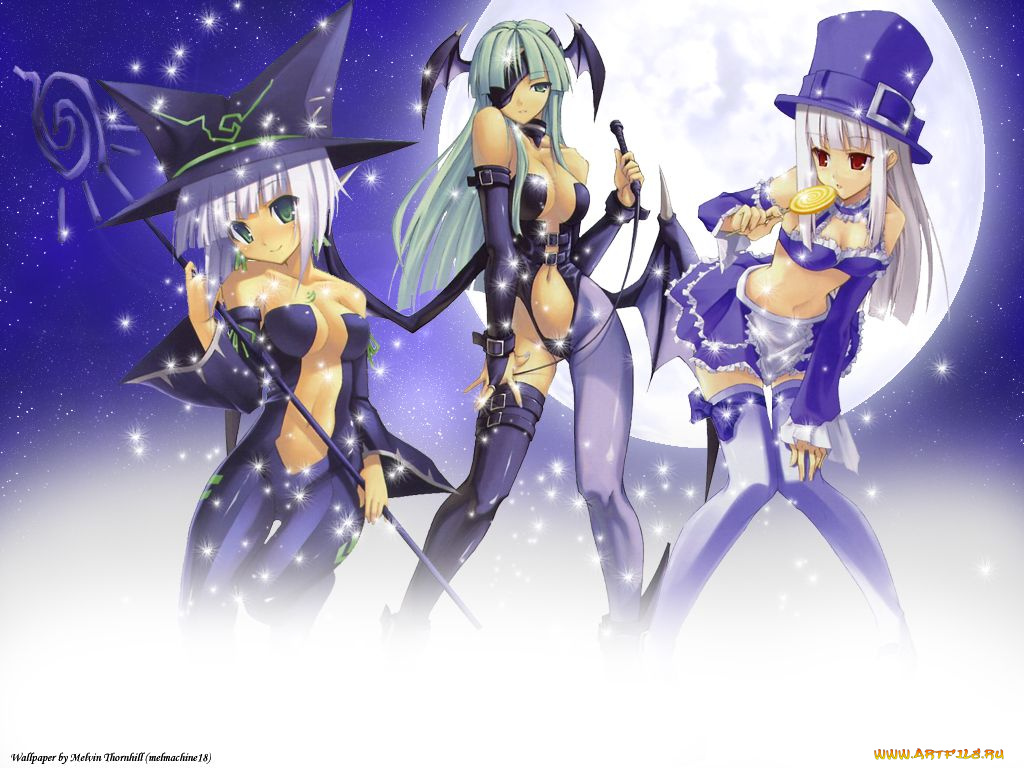 аниме, halloween, magic