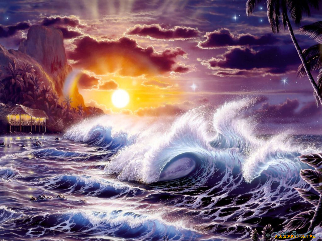 рисованные, природа