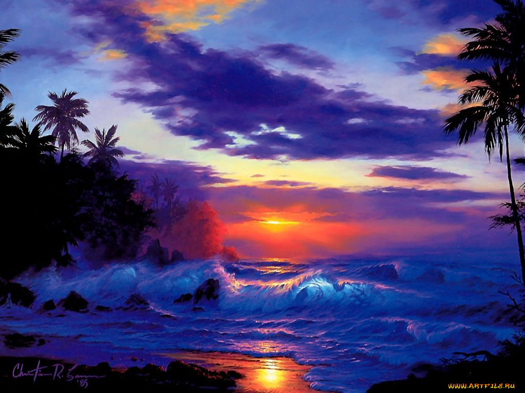 рисованные, природа