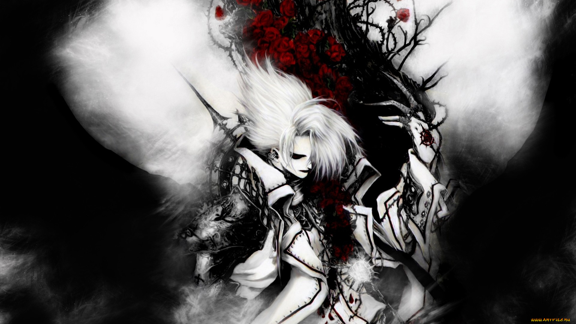 аниме, trinity, blood