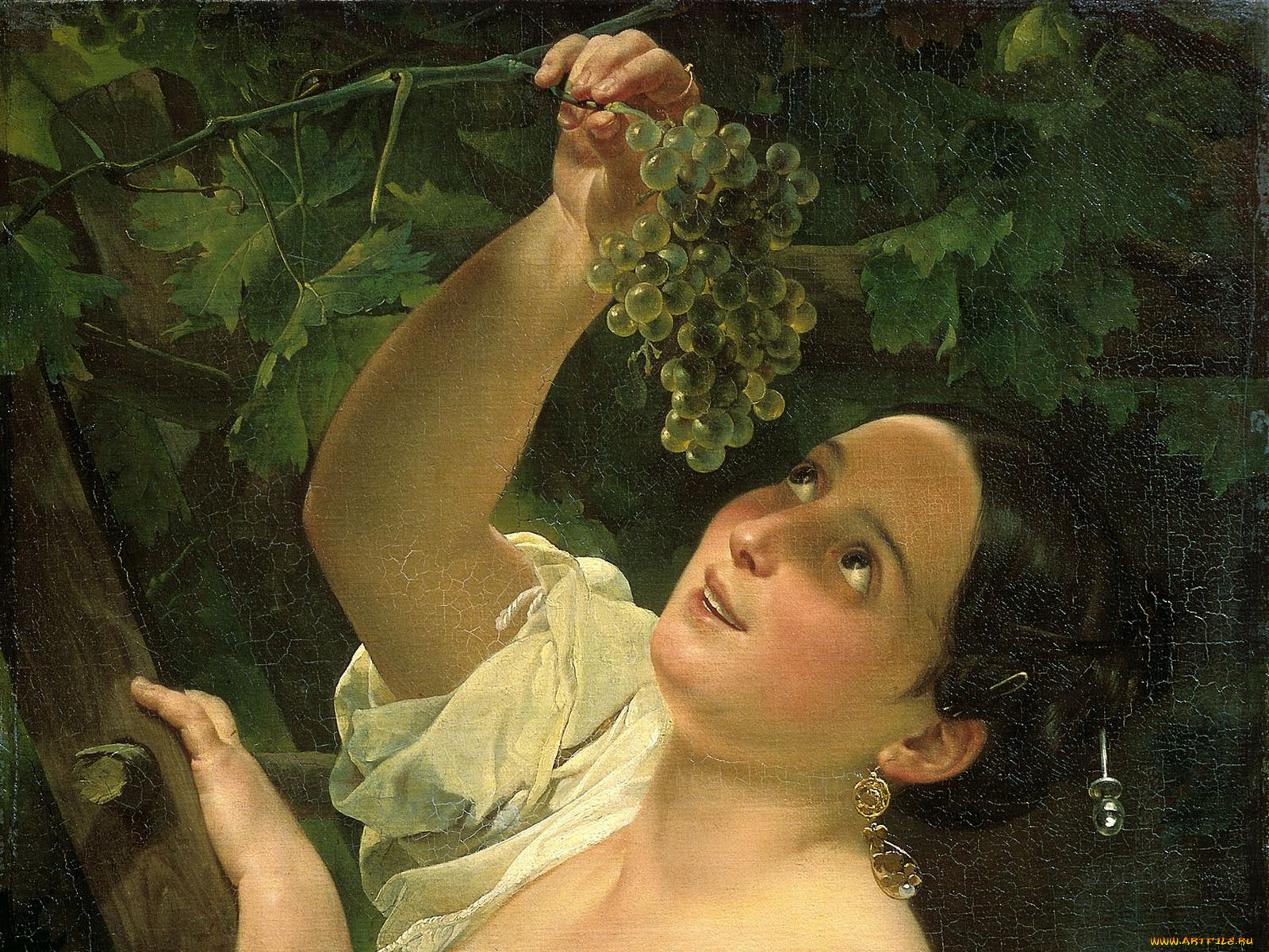 брюллов, итальянский, полдень, рисованные, карл